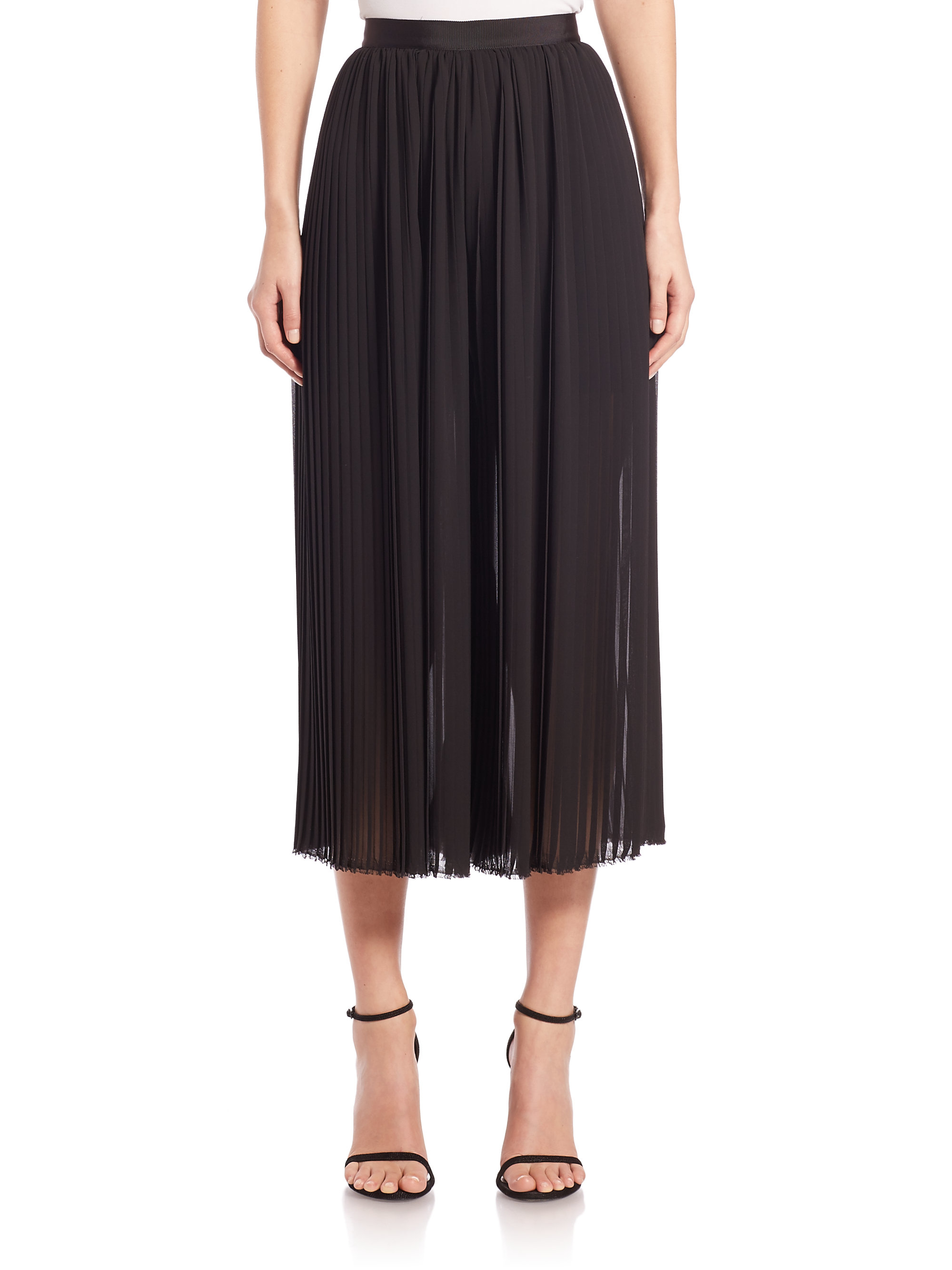 Nicholas Pleated Culottes in Black | Lyst