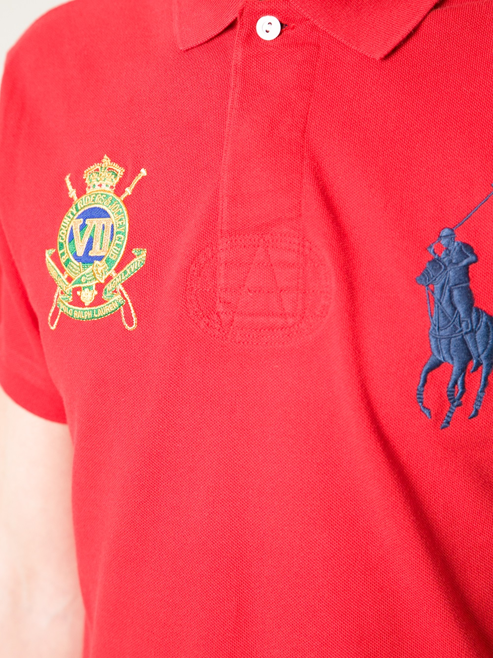 Polo ralph lauren Logo Polo Shirt in Red for Men | Lyst