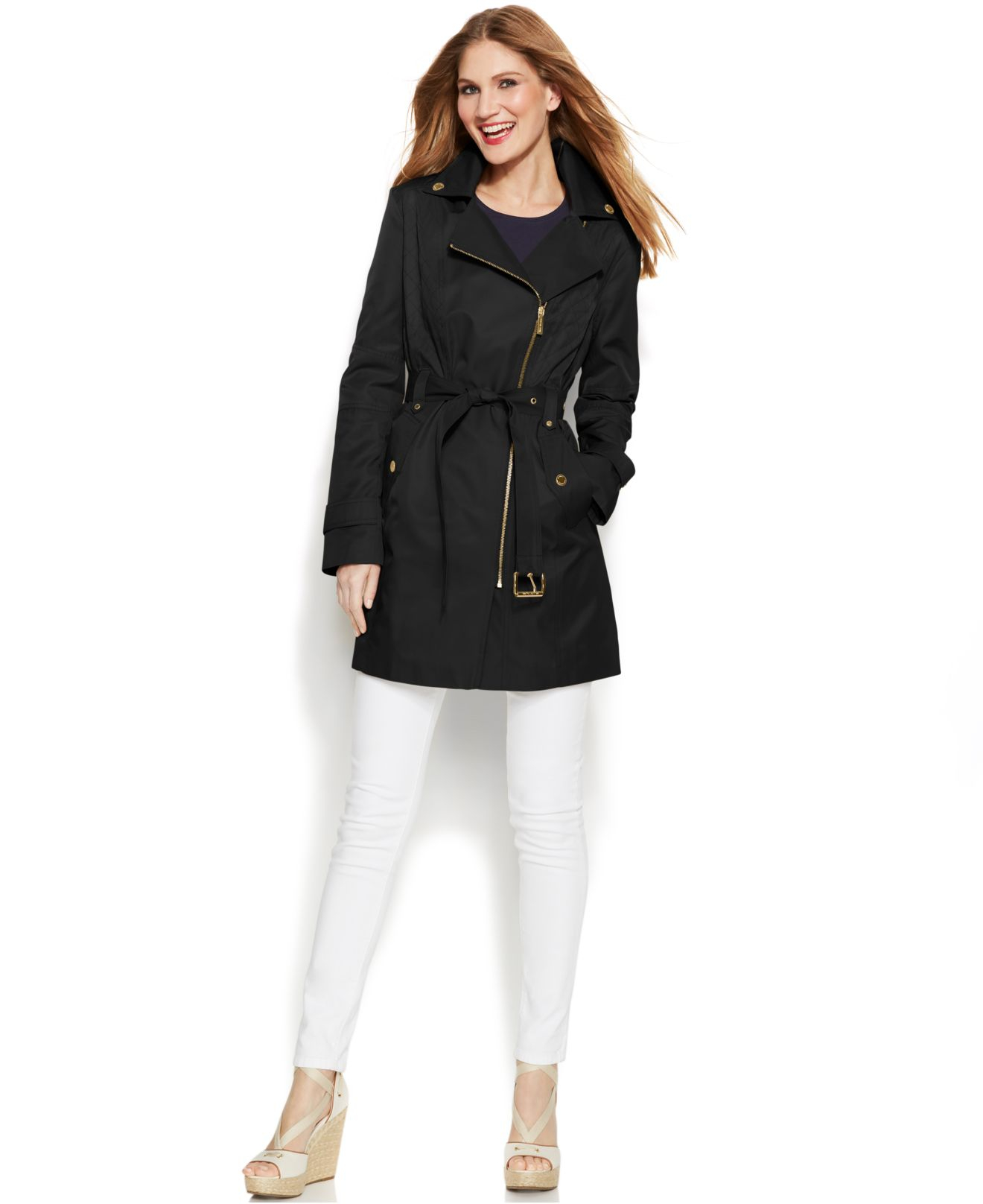 Asymmetrical trench coat