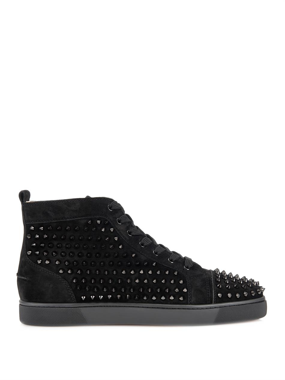 Christian louboutin Louis Spikes High-top Trainers in Black for ...