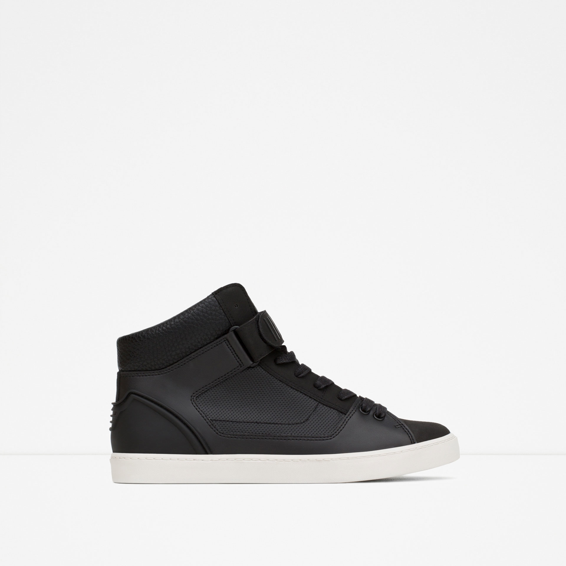 Zara Technical High-top Sneakers in Black for Men | Lyst