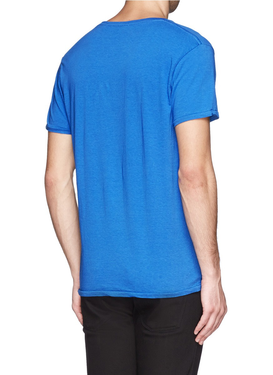 Lyst - Scotch & Soda 'blue York' Print T-shirt in Blue for Men