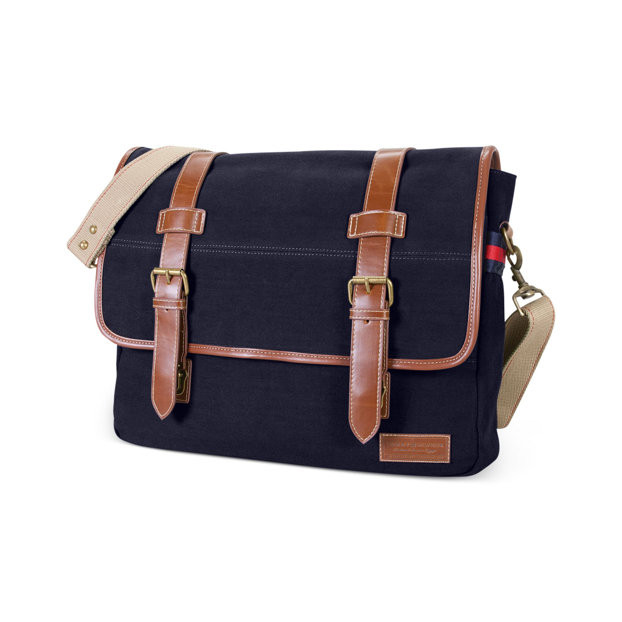 Tommy Hilfiger East West Flapover Messenger Bag in Blue for Men (Navy ...