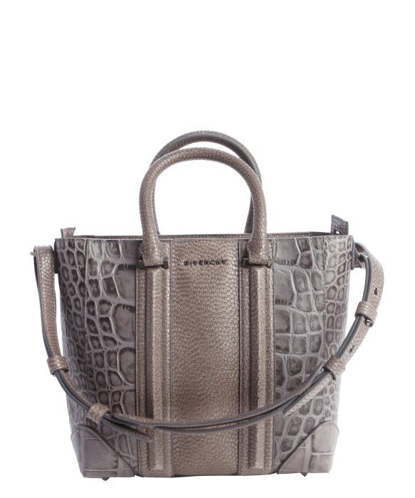 Givenchy Grey Croc Embossed Leather Convertible Tote in Gray Lyst