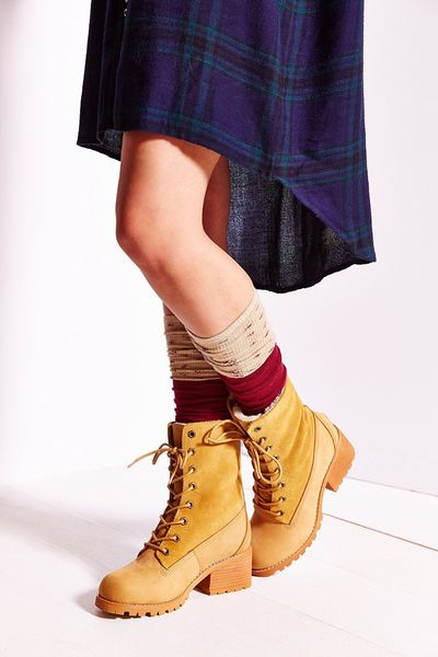 JEFFREY CAMPBELL WHISTLER LACE UP TIMBERLAND WATERPROOF FUR LIGNED ...