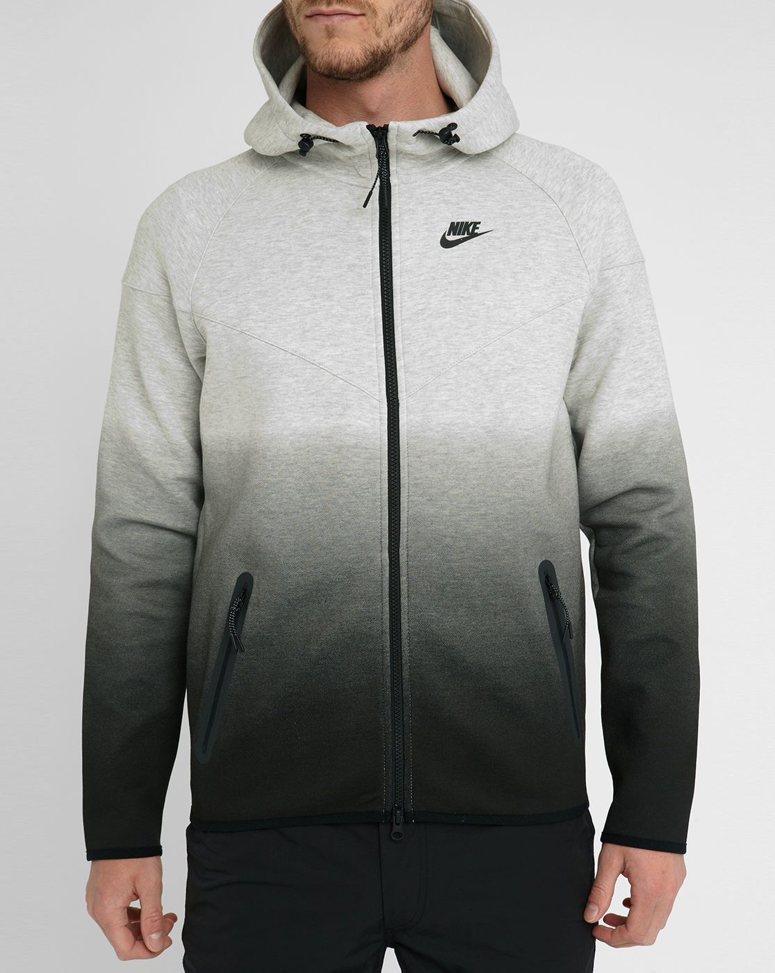 Nike Faded Grey/black Tech Windrunner Hoody in Black for Men (grey) | Lyst