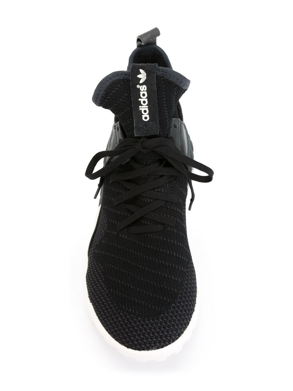 adidas 'tubular Primeknit' Hi-top Sneakers in Black for Men - Lyst