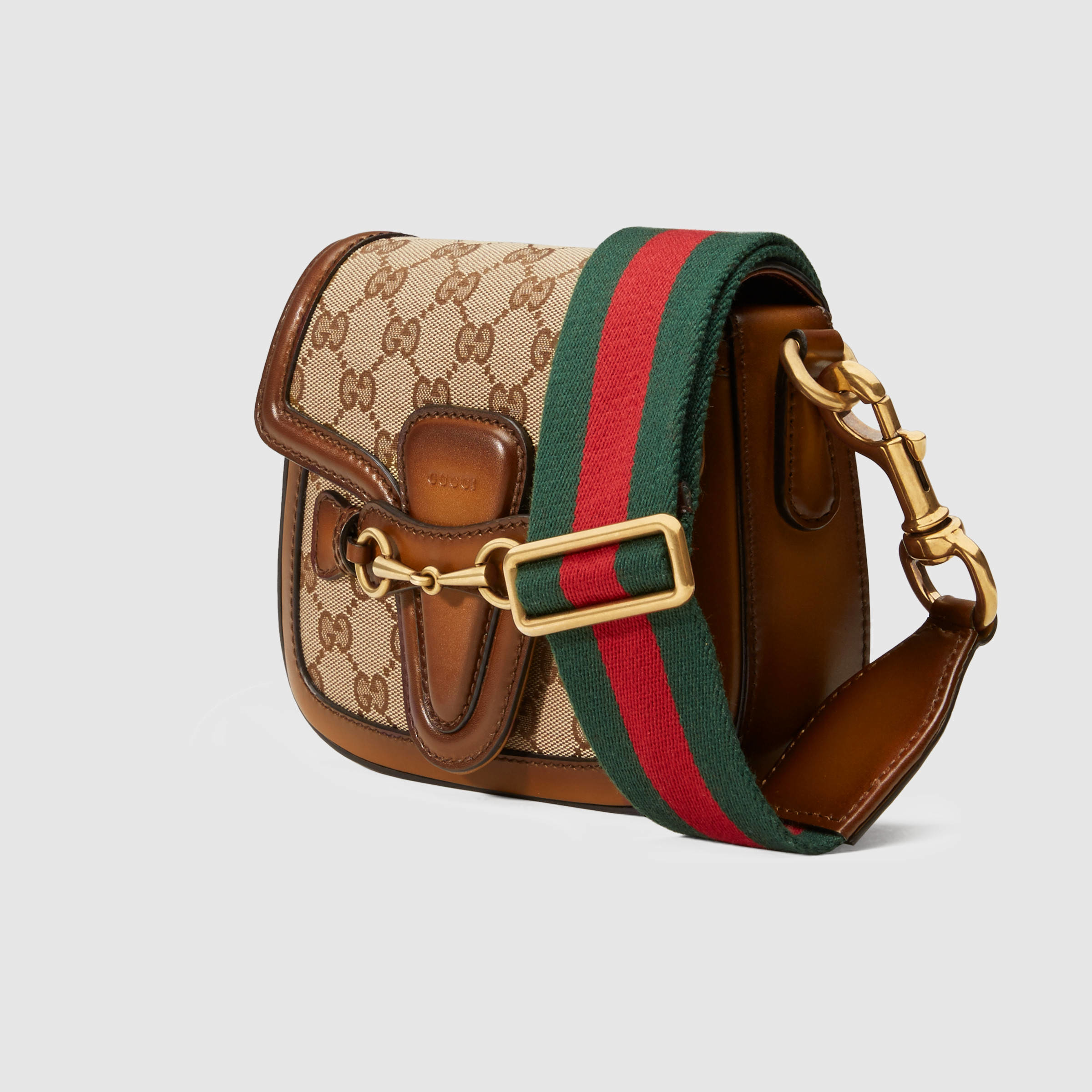 Gucci Lady Web Original Gg Canvas Shoulder Bag in Brown - Lyst