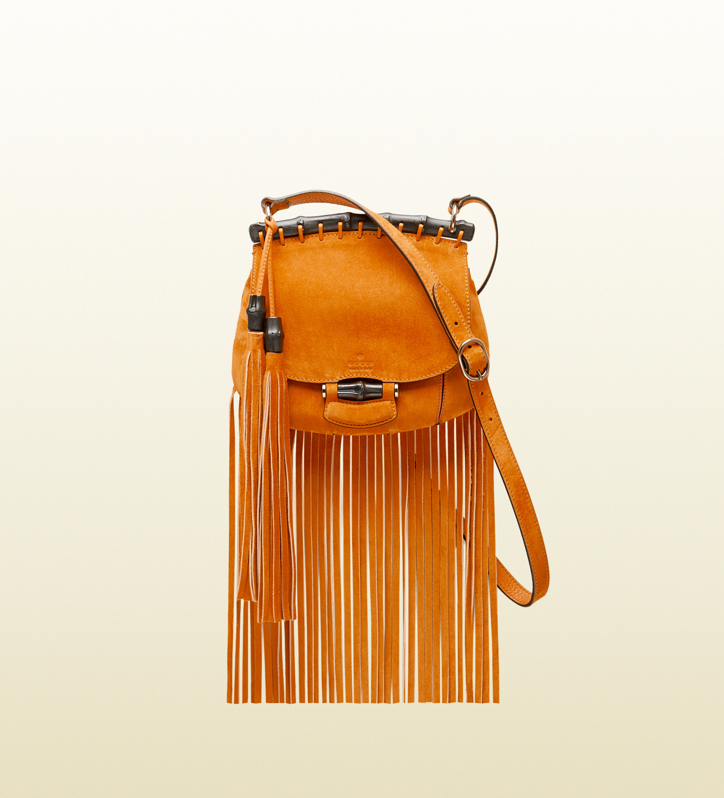 orange fringe bag