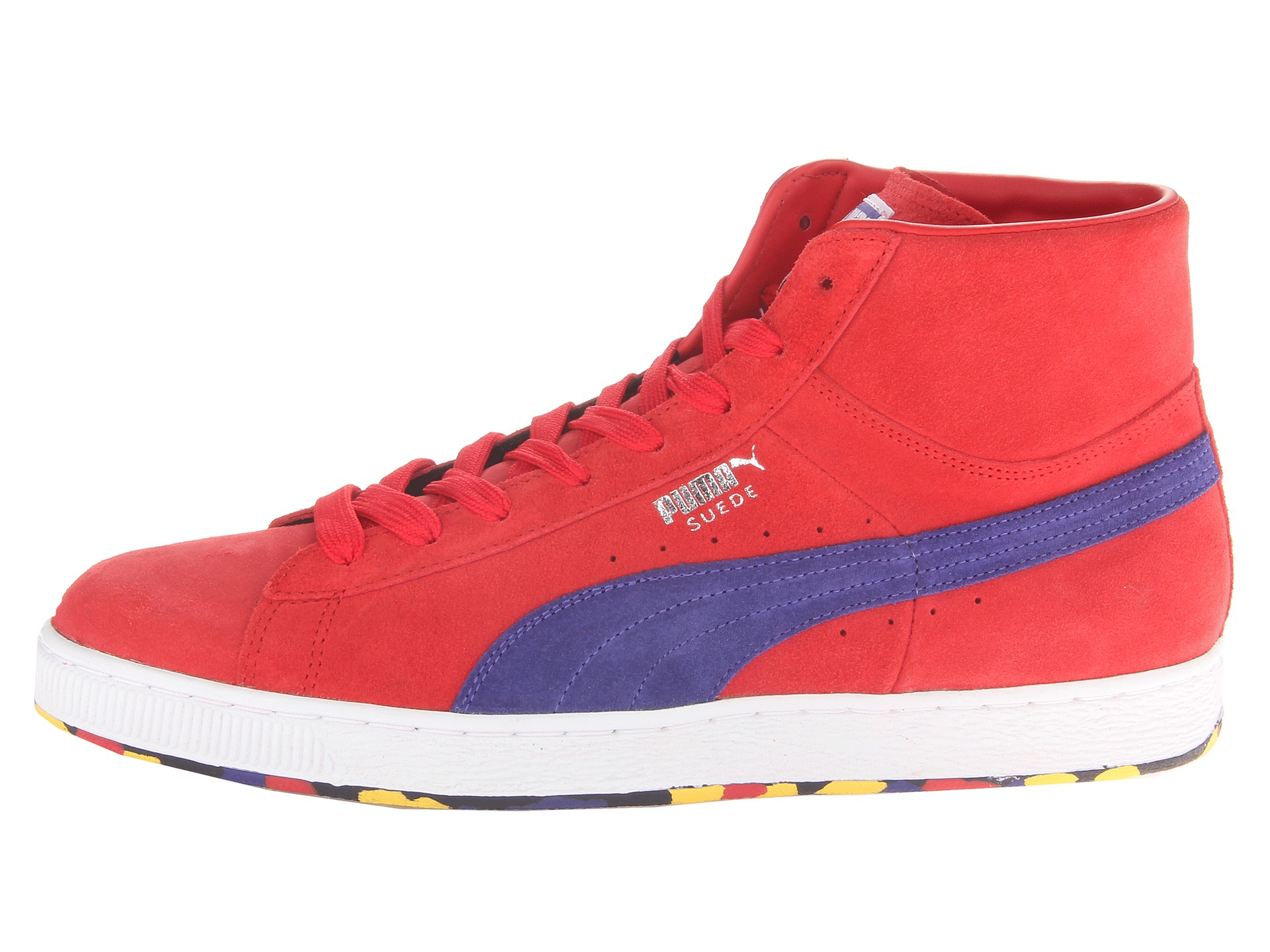 Puma Suede Mid Classic Rubbermix In Blue For Men High Risk Red Lyst 