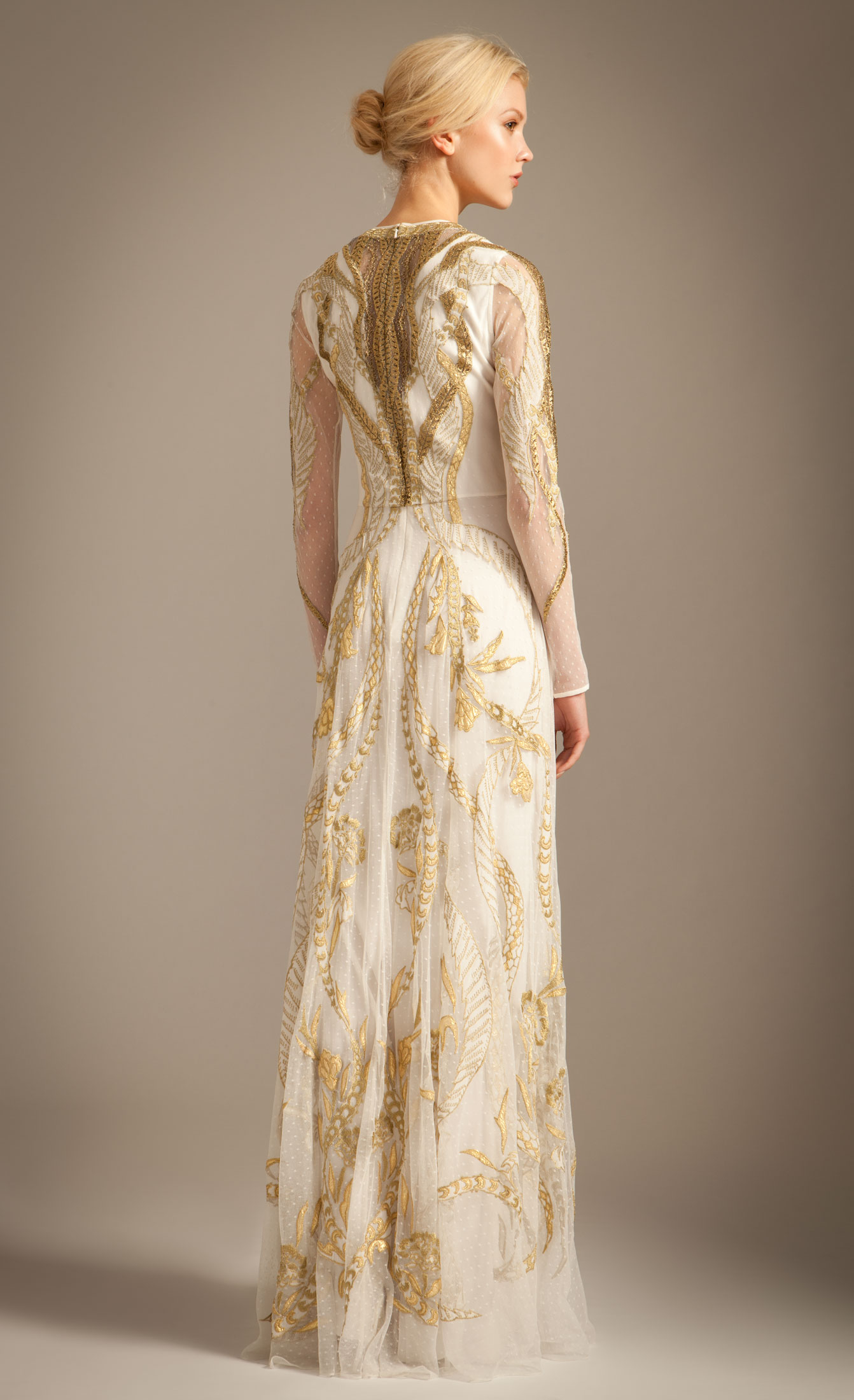 Temperley london Long Aya Show Dress in Metallic | Lyst