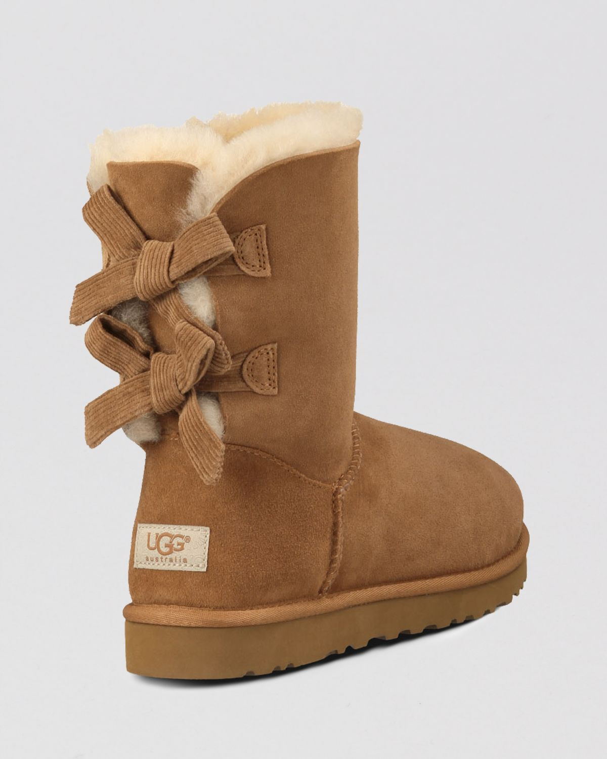 uggs tan with bows