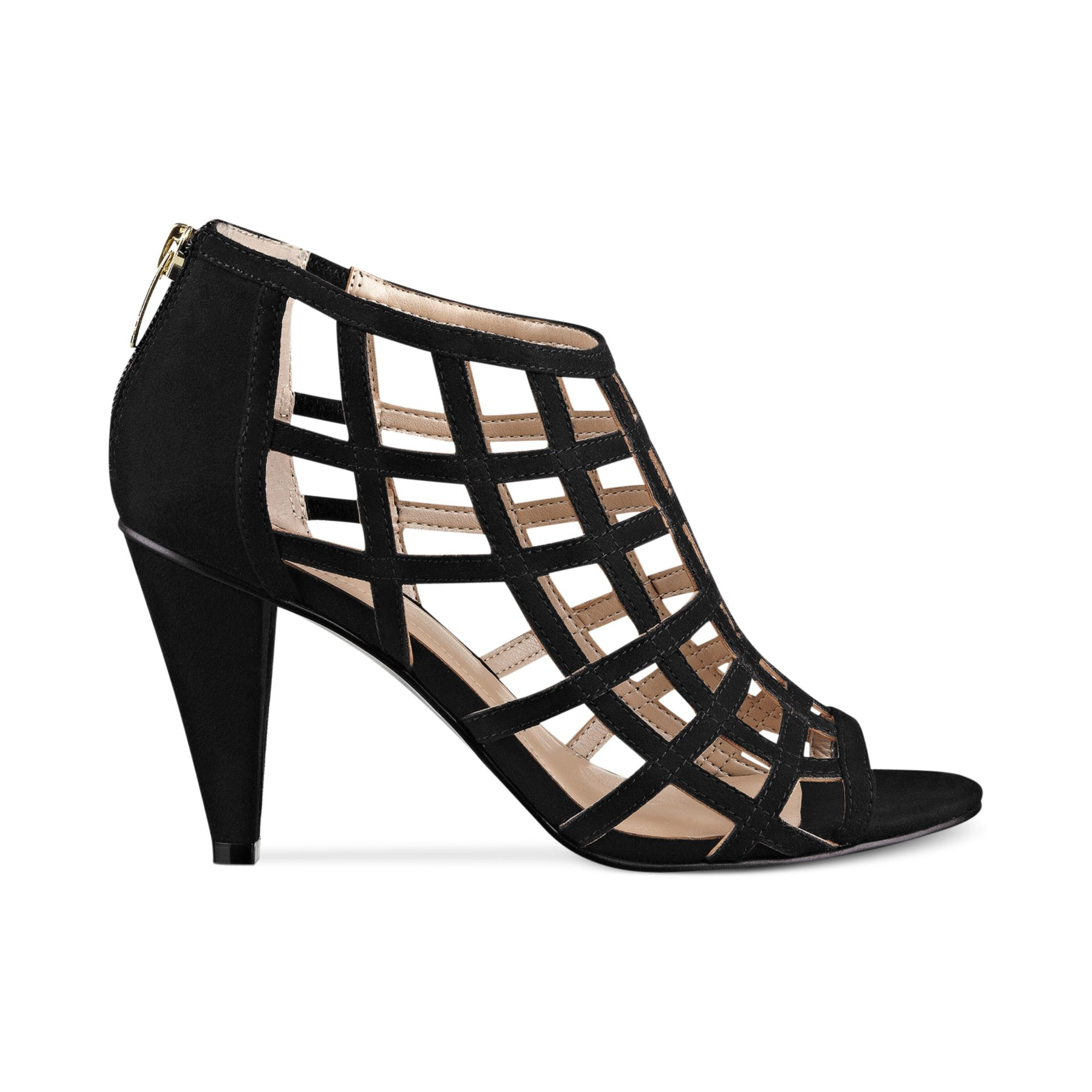 Marc fisher Philo Caged Sandals in Black | Lyst