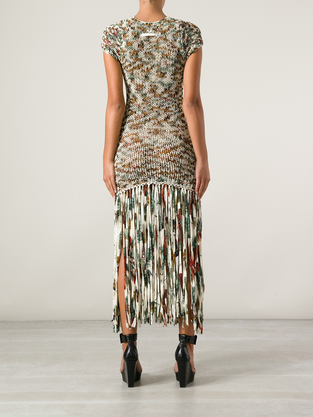 Lyst - Jean Paul Gaultier Loose Knit Floral Dress