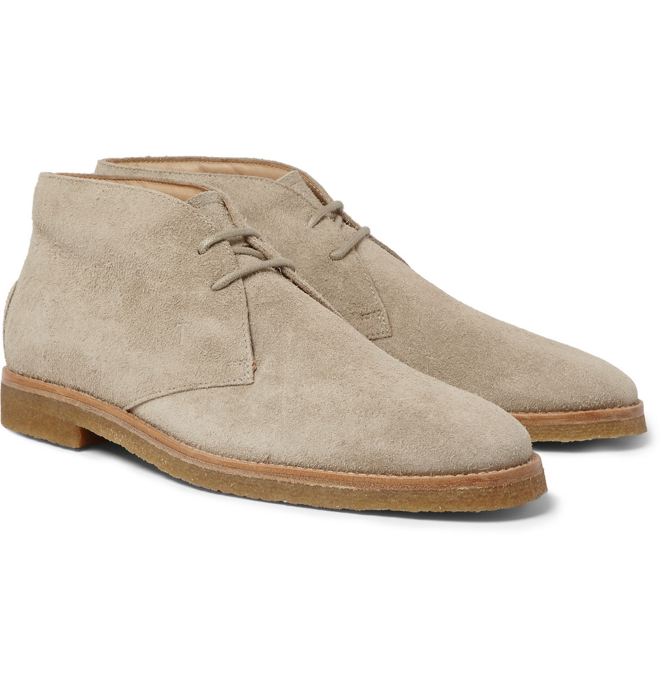 Tod'S CrepeSole DistressedSuede Desert Boots in Brown for Men Lyst