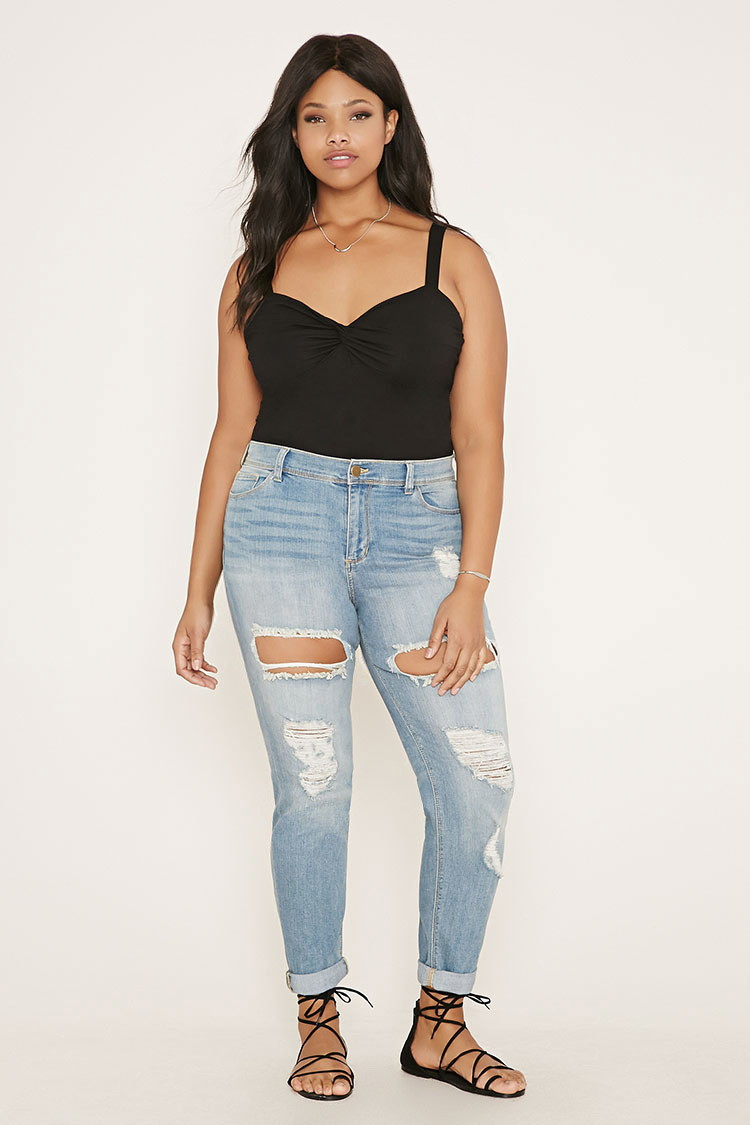 High rise skinny jeans plus size