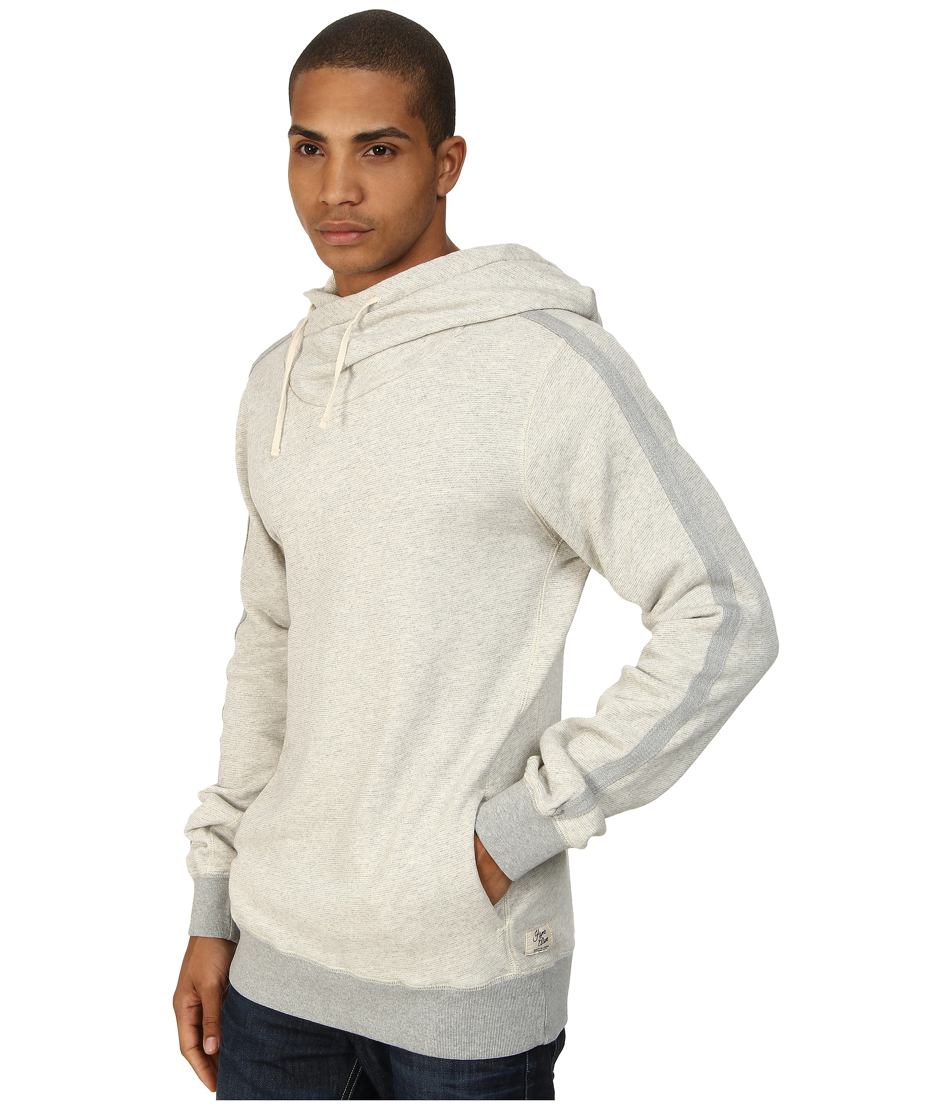Scotch & soda Home Alone Twisted Hoodie in Gray for Men | Lyst