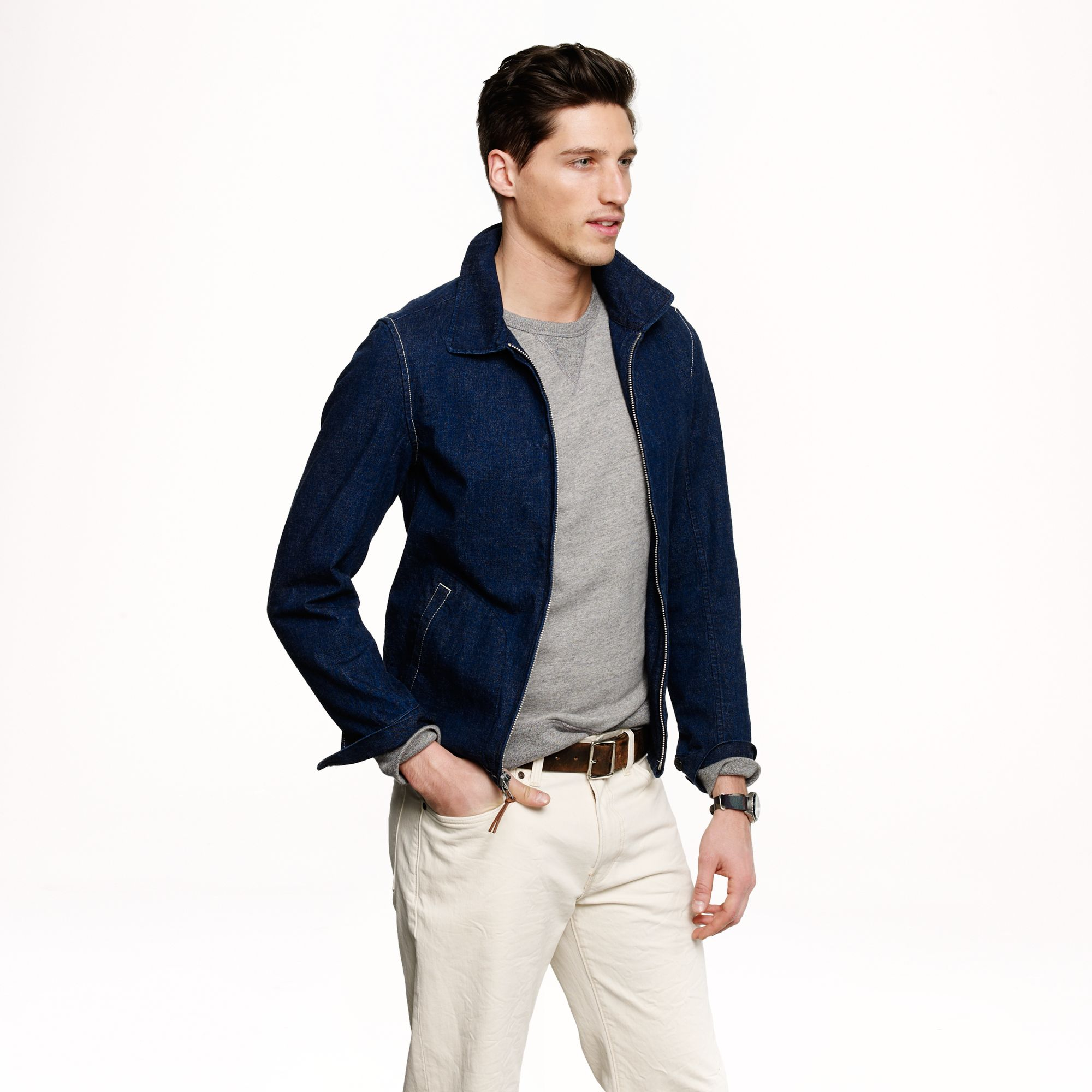 J.crew Wallace Barnes Indigo Deck Jacket in Japanese Selvedge Denim in ...