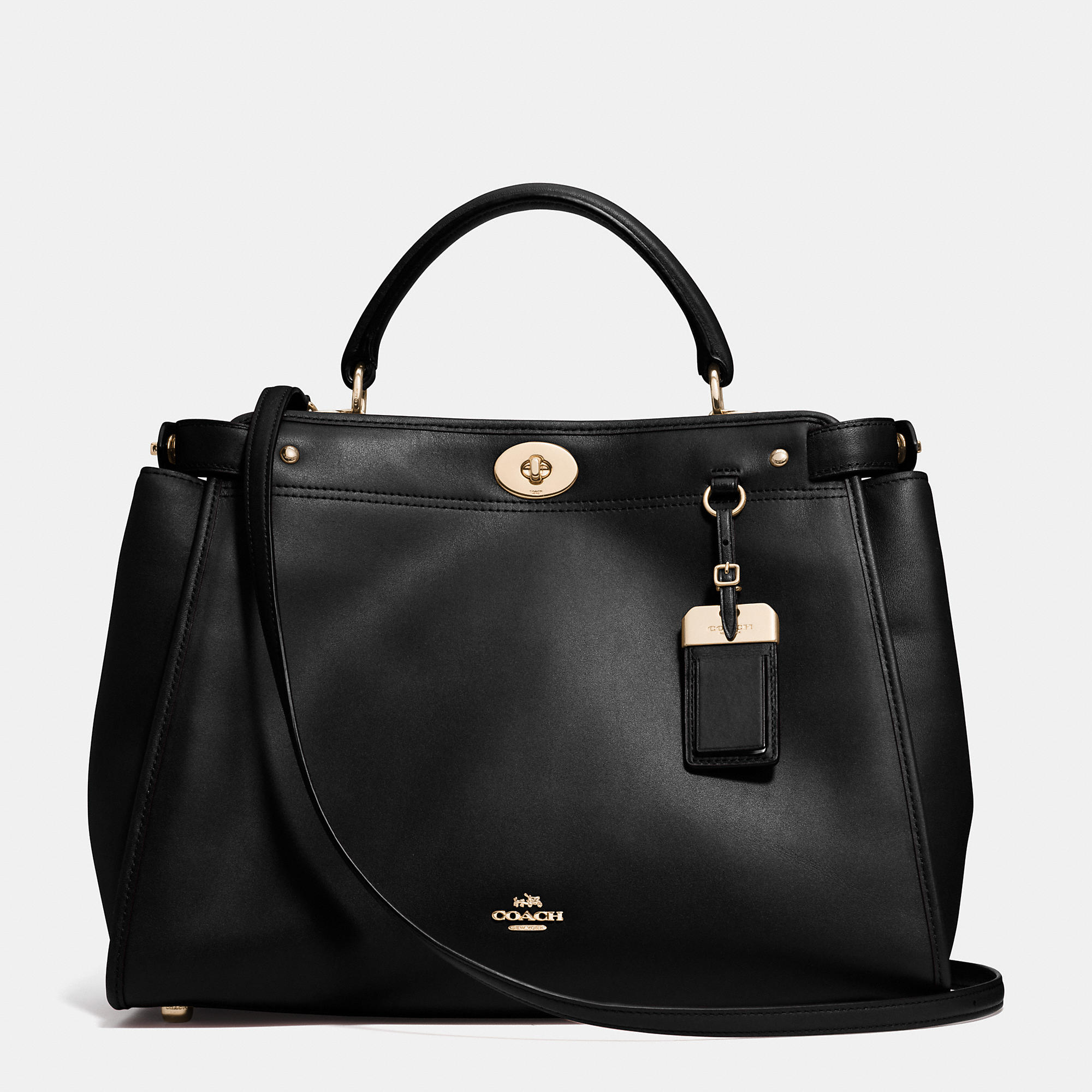 Lyst Coach Gramercy Satchel In Leather in Black