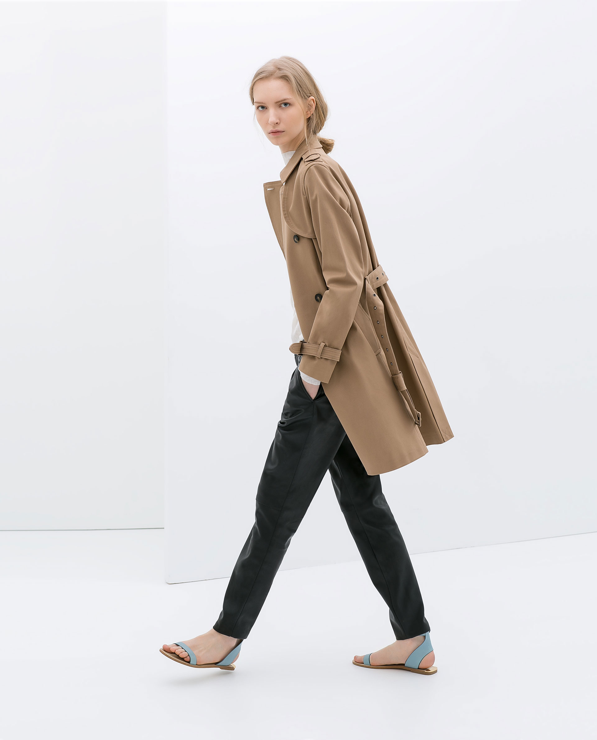 Zara Classic Trench Coat in Natural Lyst