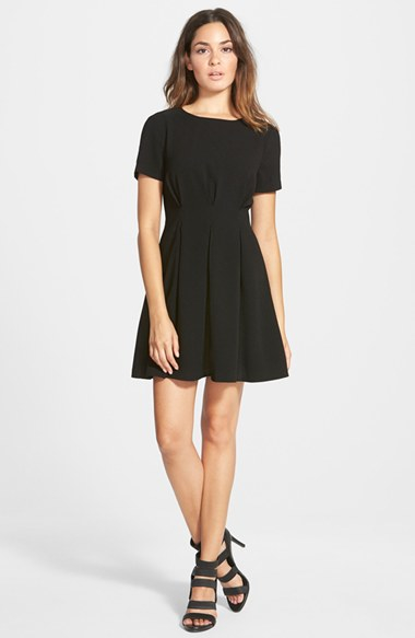 black fit n flare dress