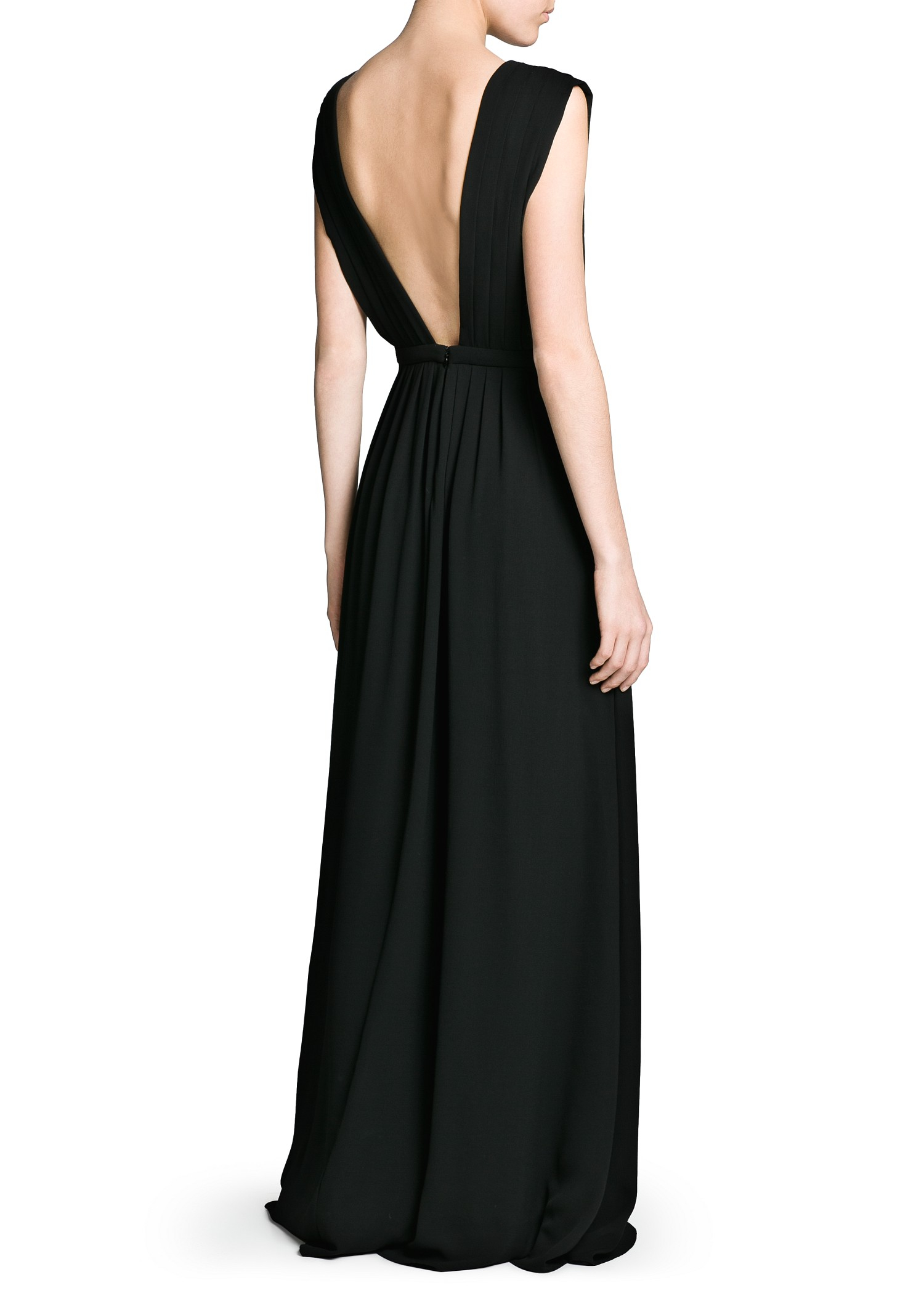 mango black wrap dress