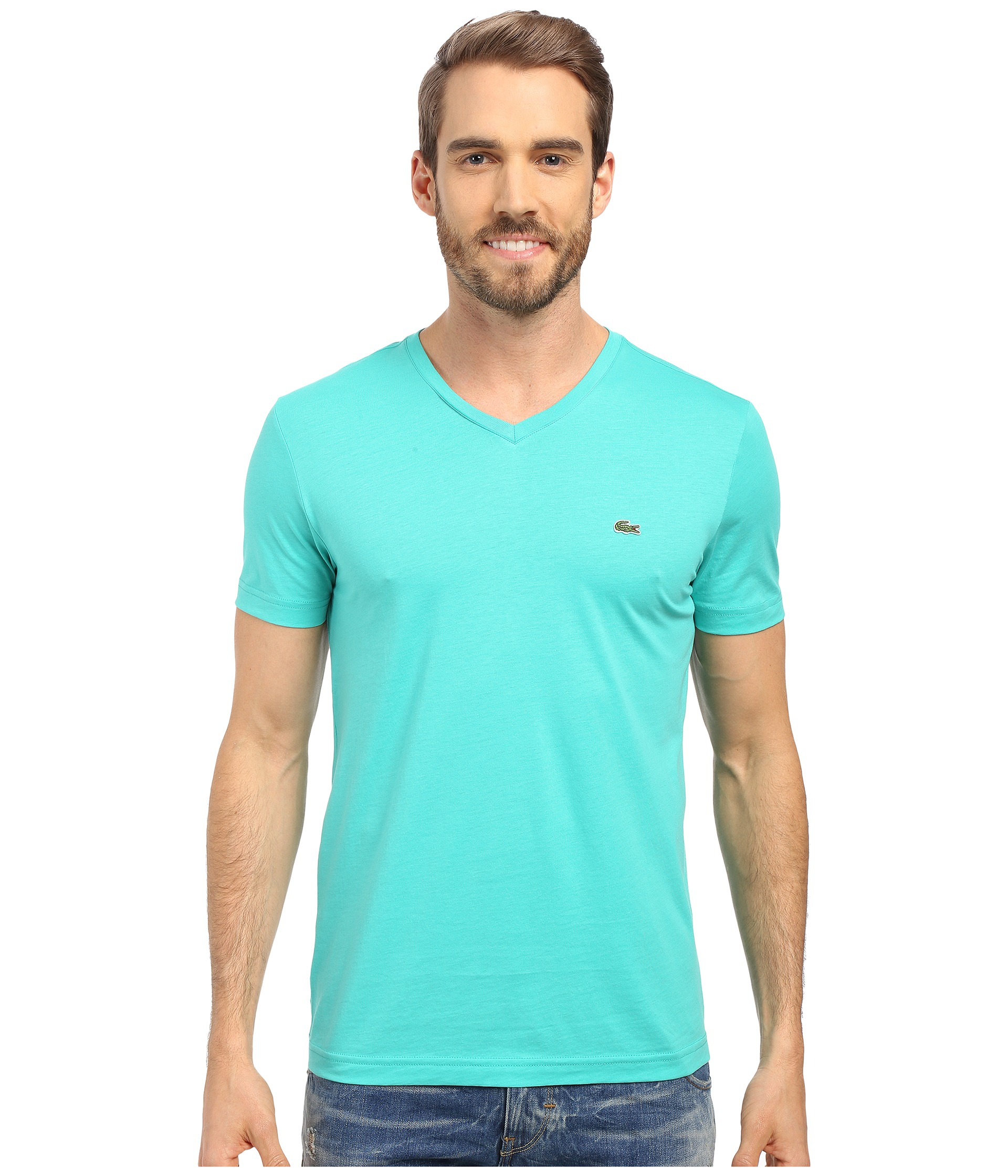 lacoste v neck t shirts price