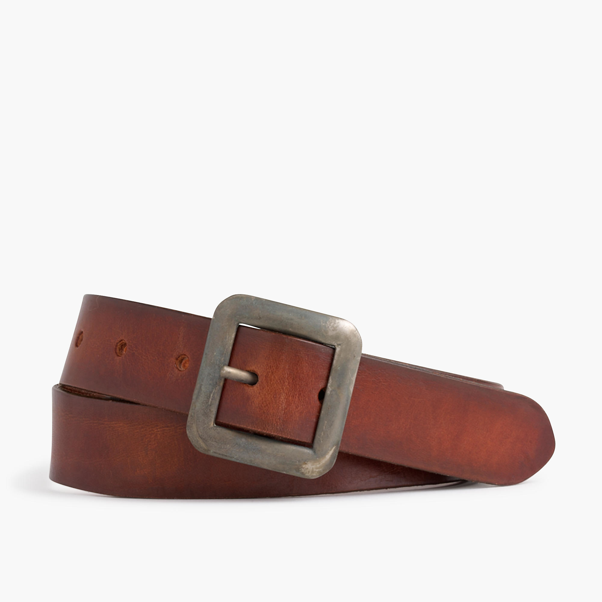 Lyst J.Crew Center Bar Italian Leather Belt in Brown for Men
