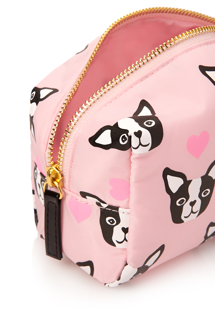 Lyst Forever 21 Boston Terrier Cosmetic Bag In Pink Gallery