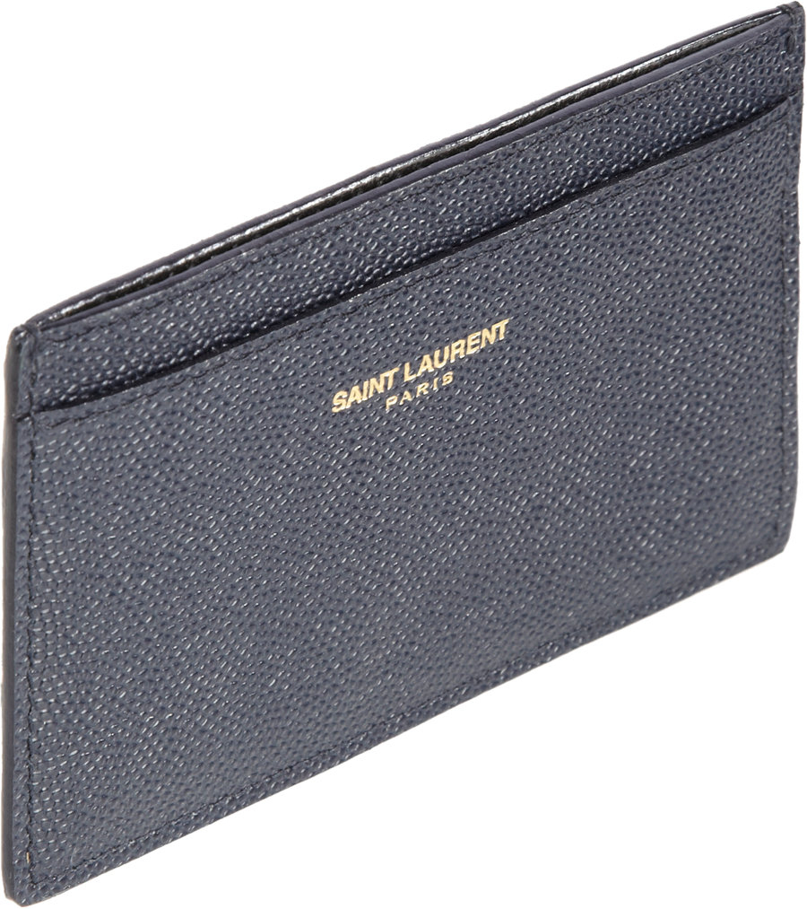 Saint Laurent Card Holder in Blue for Men | Lyst