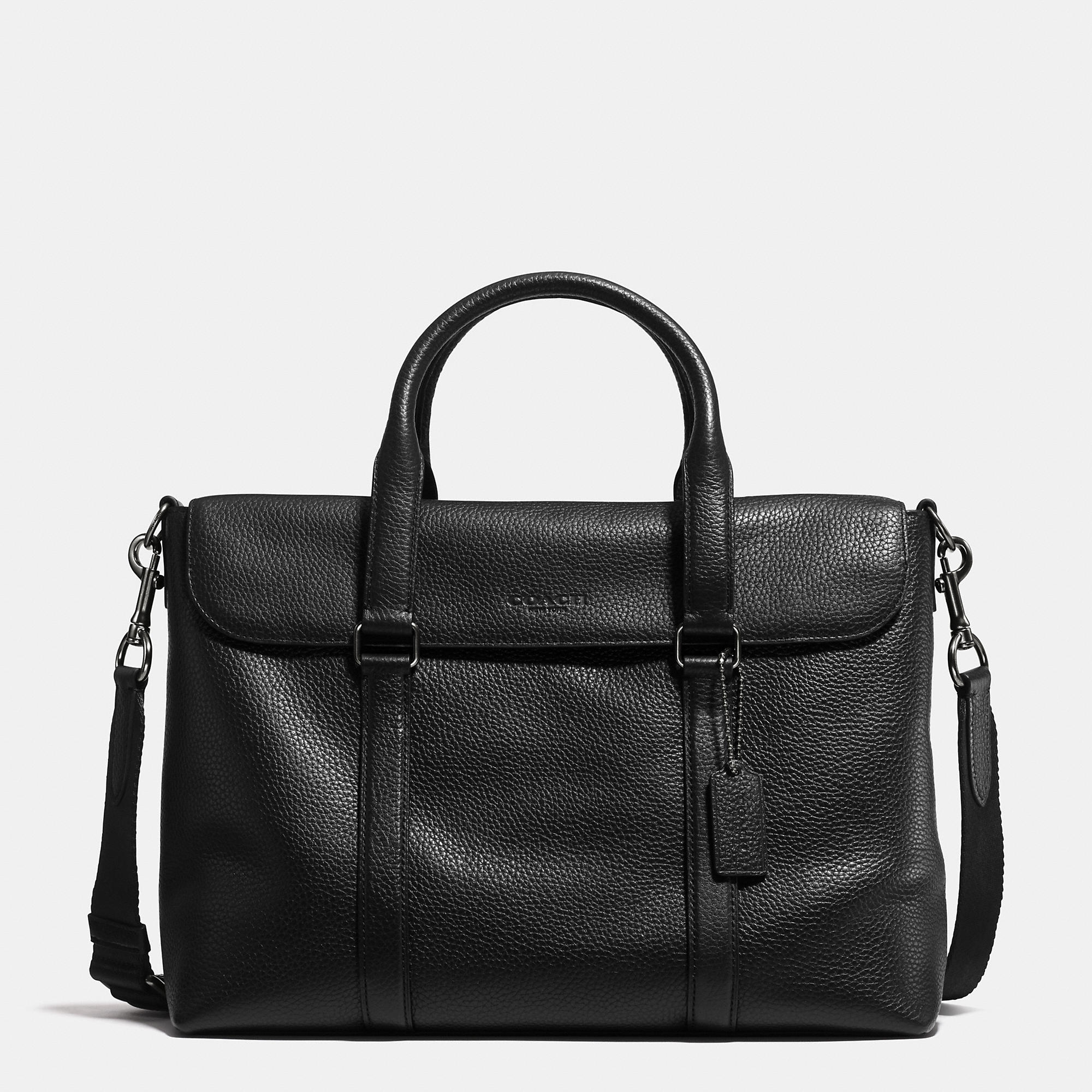 Coach Metropolitan Messenger In Pebble Leather in Black for Men Lyst