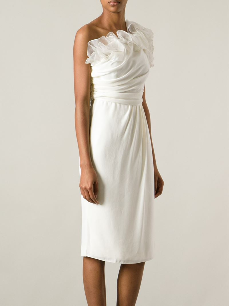 ruffled one shoulder