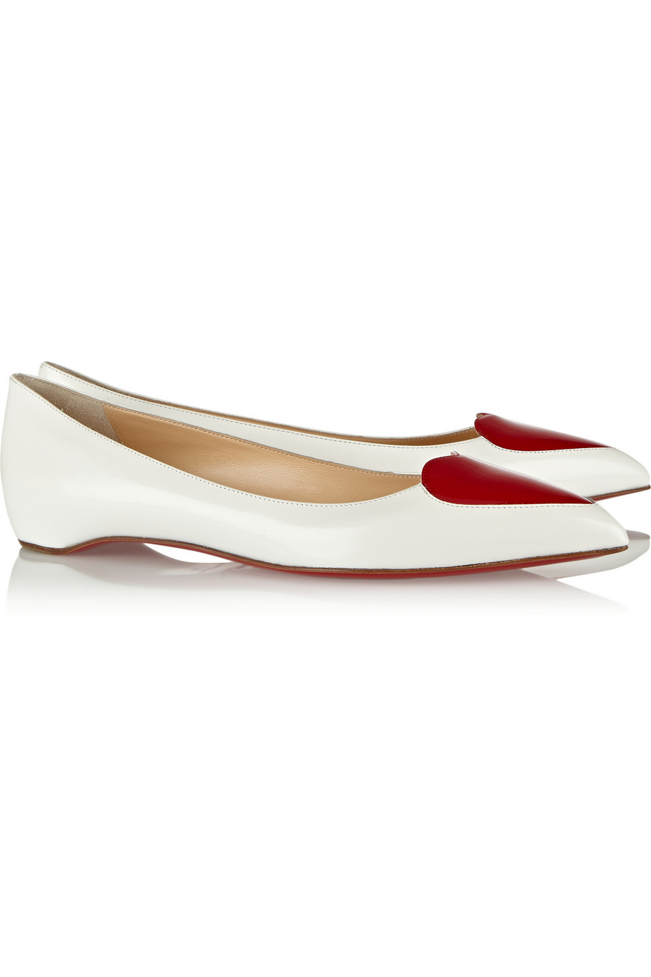 replica louboutin uk - Christian louboutin Corafront Patent-Leather Point-Toe Flats in ...