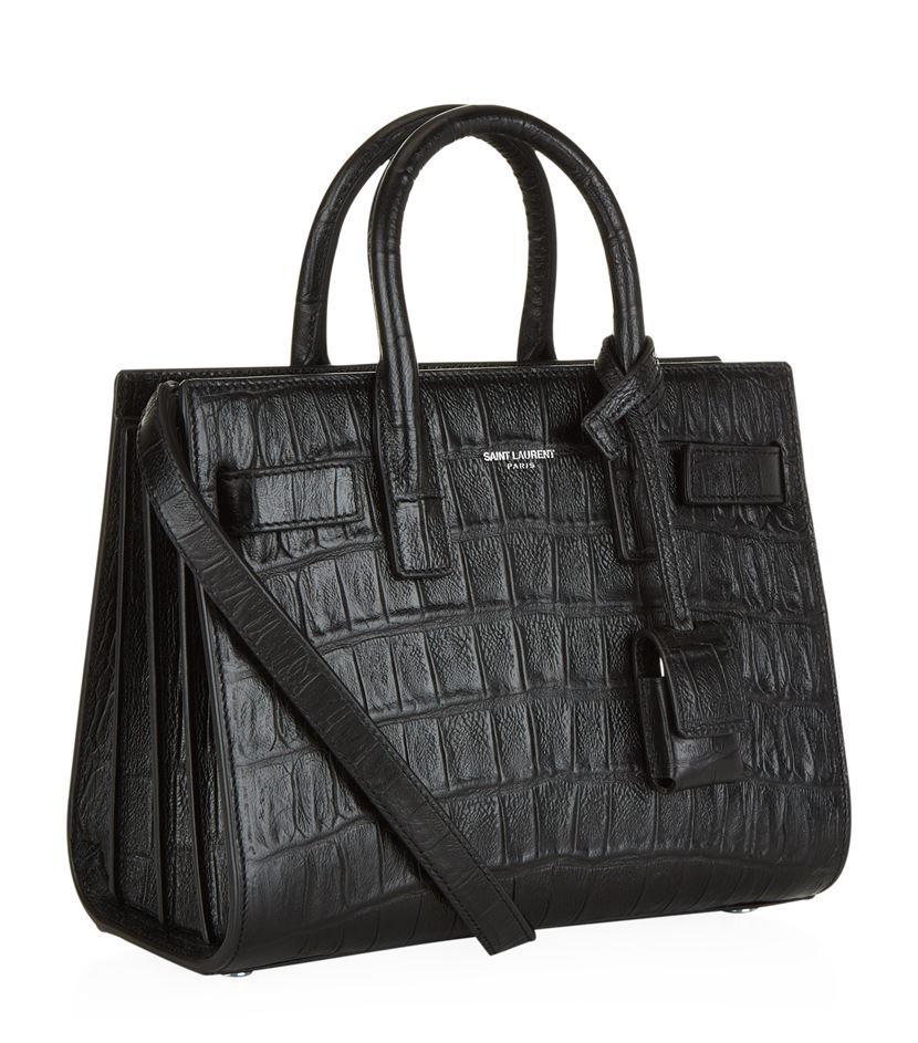 laurent nano mini croc embossed sac de jour bag in laurent nano mini croc embossed sac de jour bag in