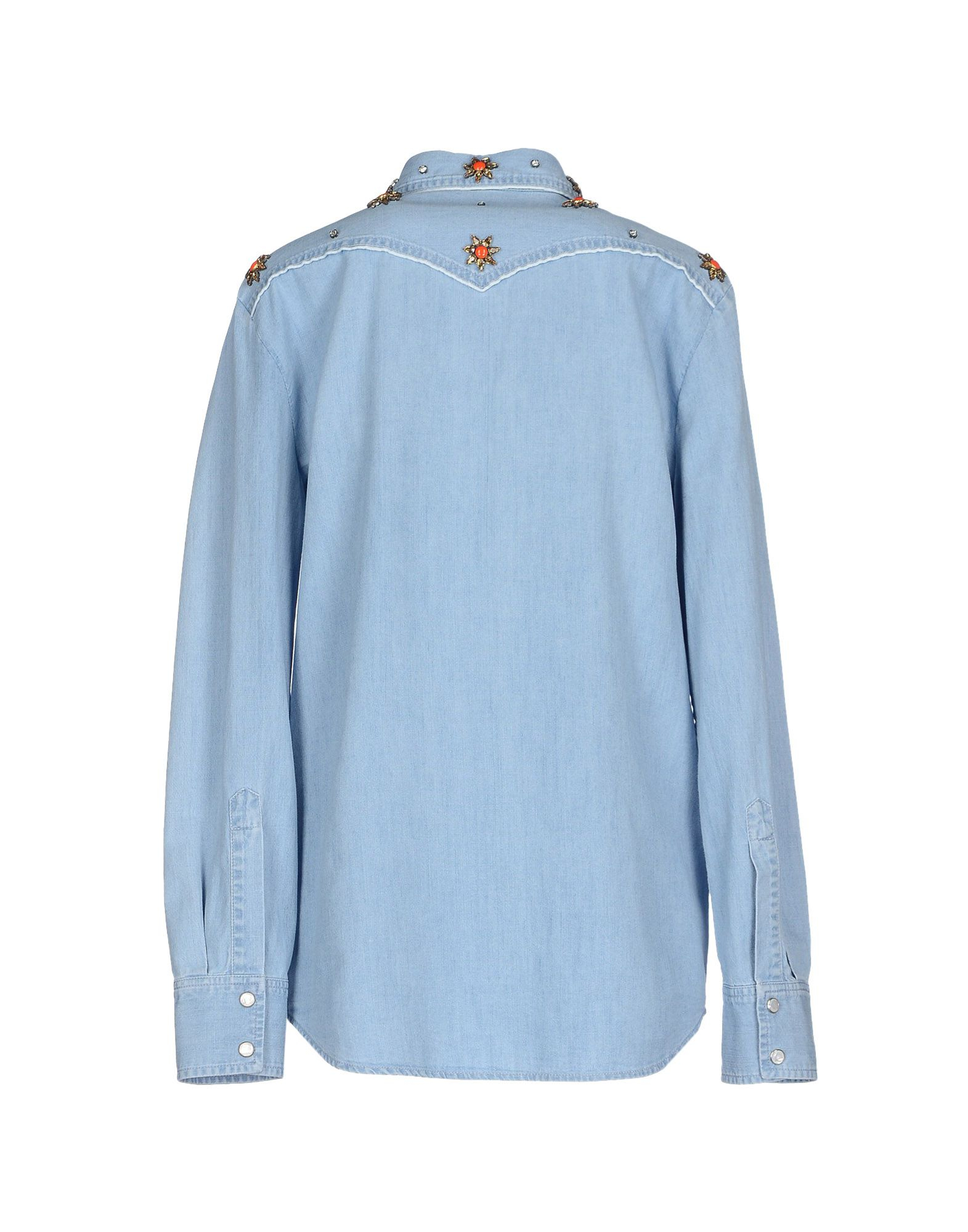 Lyst - Gucci Denim Shirt in Blue