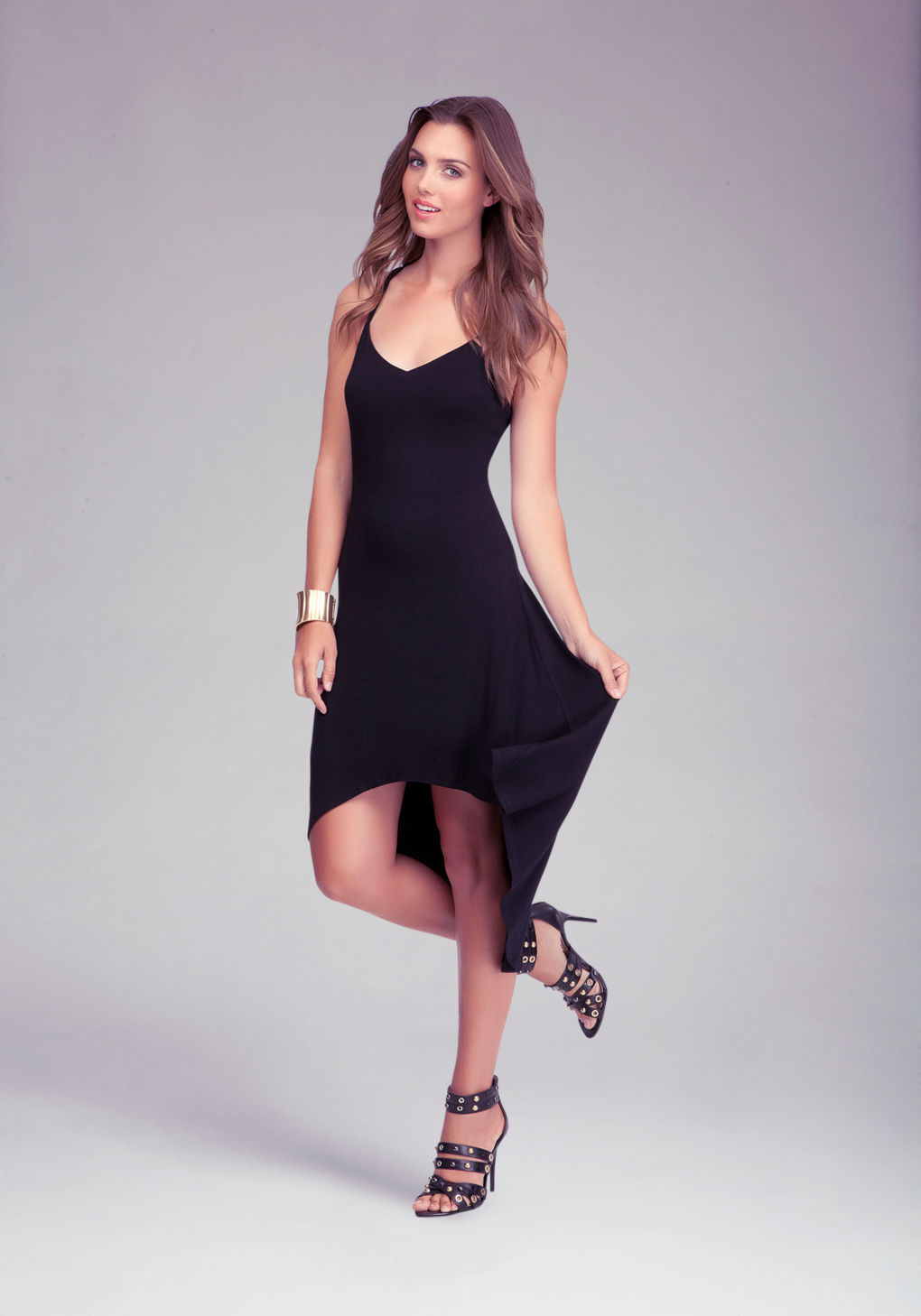 Lyst Bebe Solid High Low Dress Online Exclusive in Black