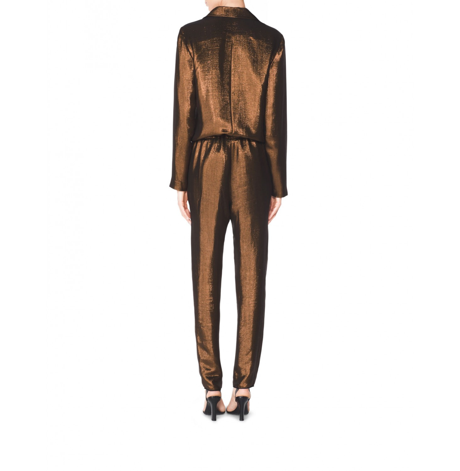 Tamara mellon Long Sleeved Jumpsuit in Gold (BRONZE) Lyst