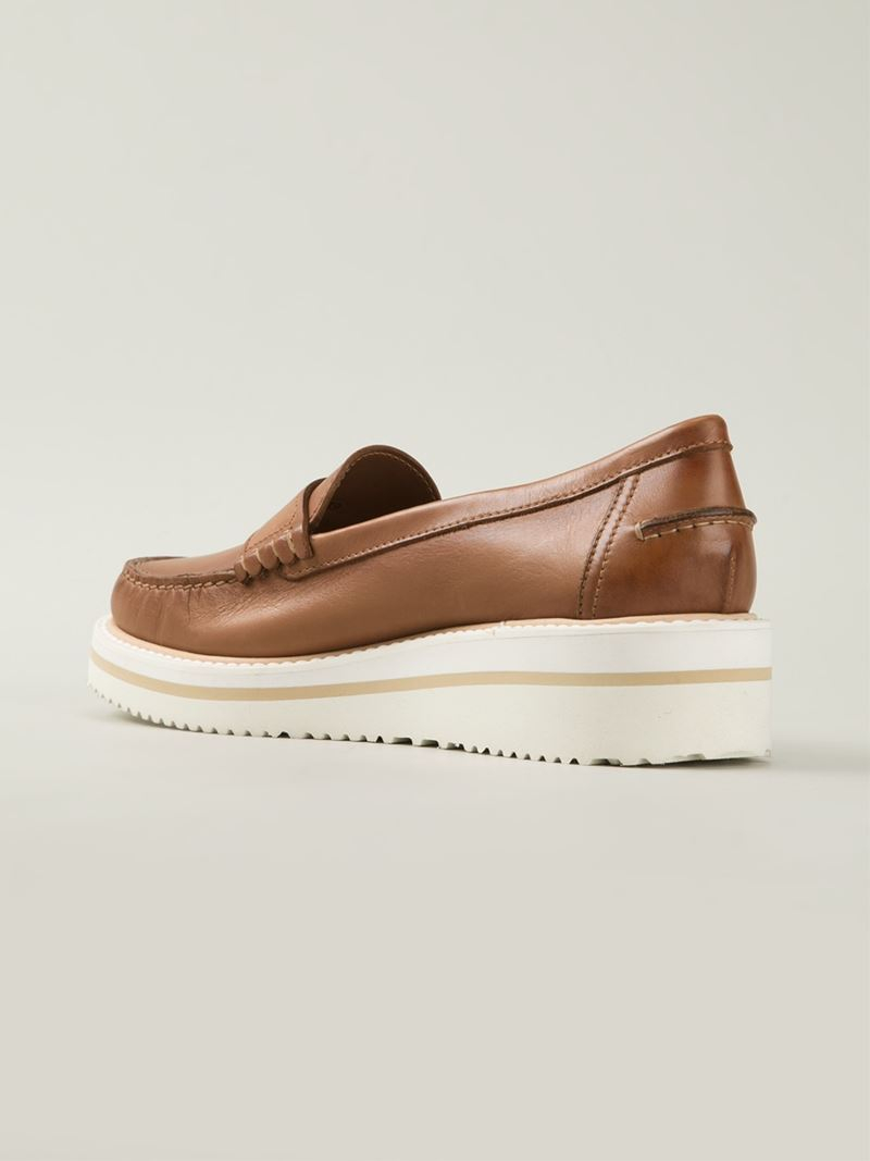 womens platform penny loafers