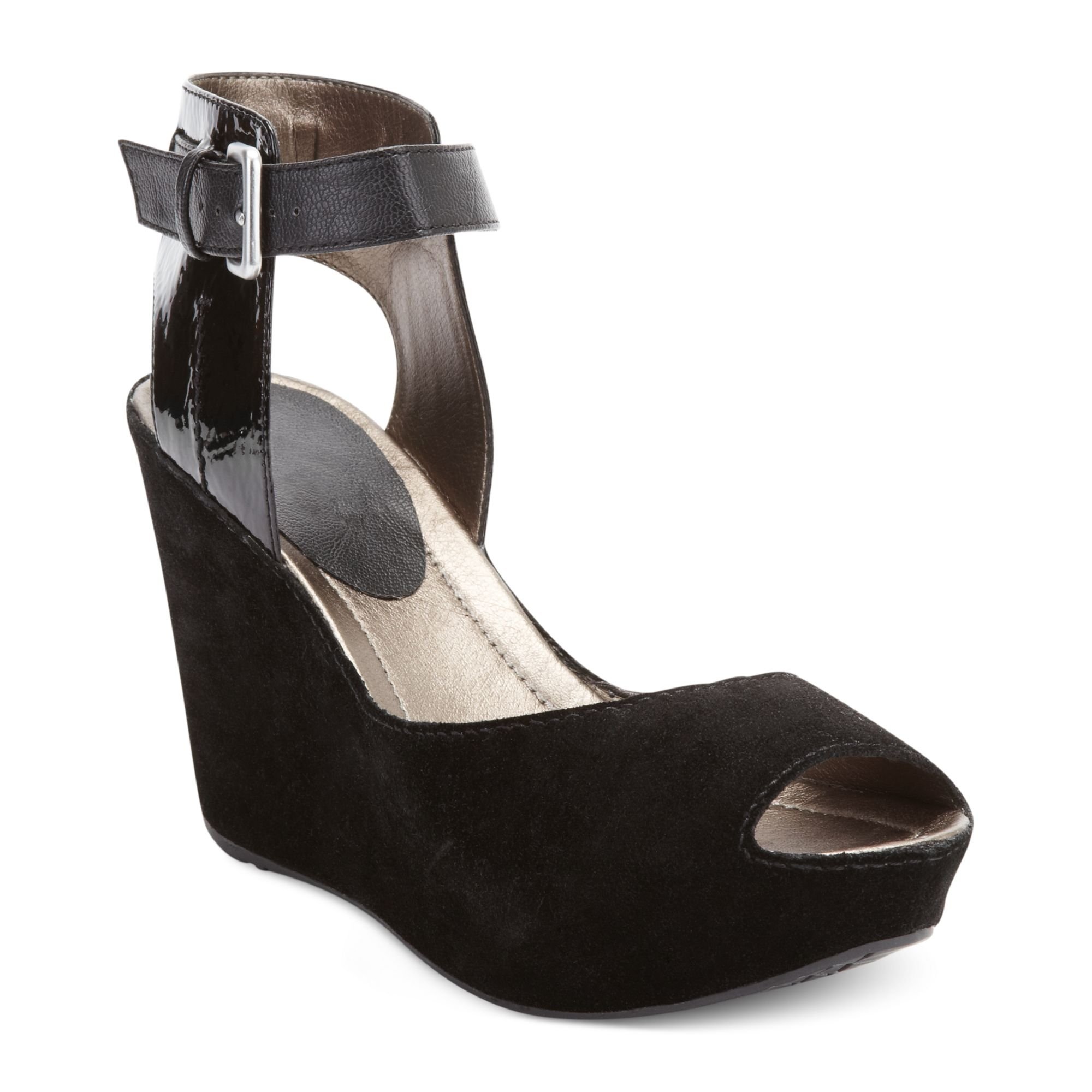 Lyst - Kenneth Cole Reaction Sole My Heart Platform Wedge Sandals in Black