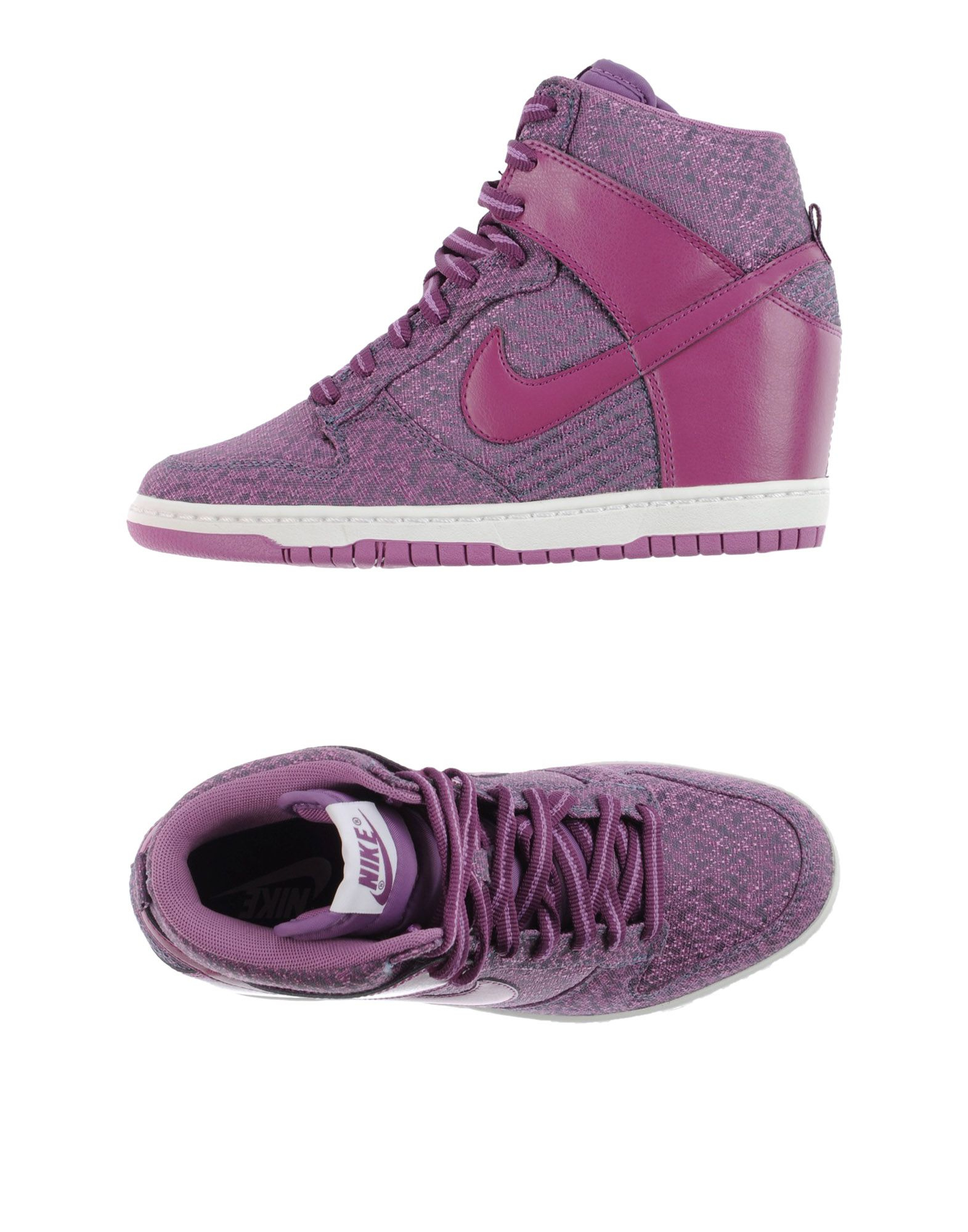 purple nike high tops womens