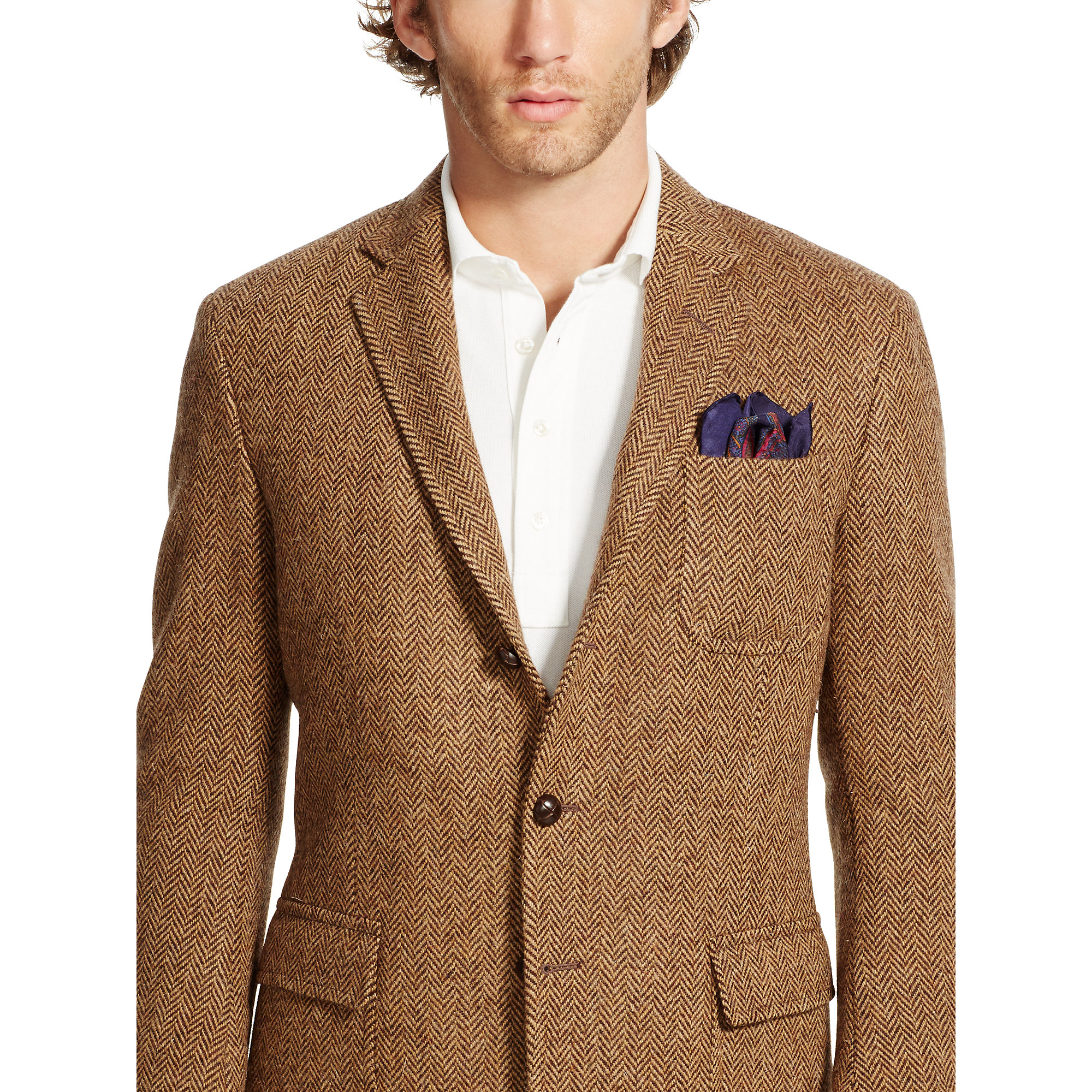 Lyst - Polo Ralph Lauren Polo Herringbone Sport Coat in Brown for Men