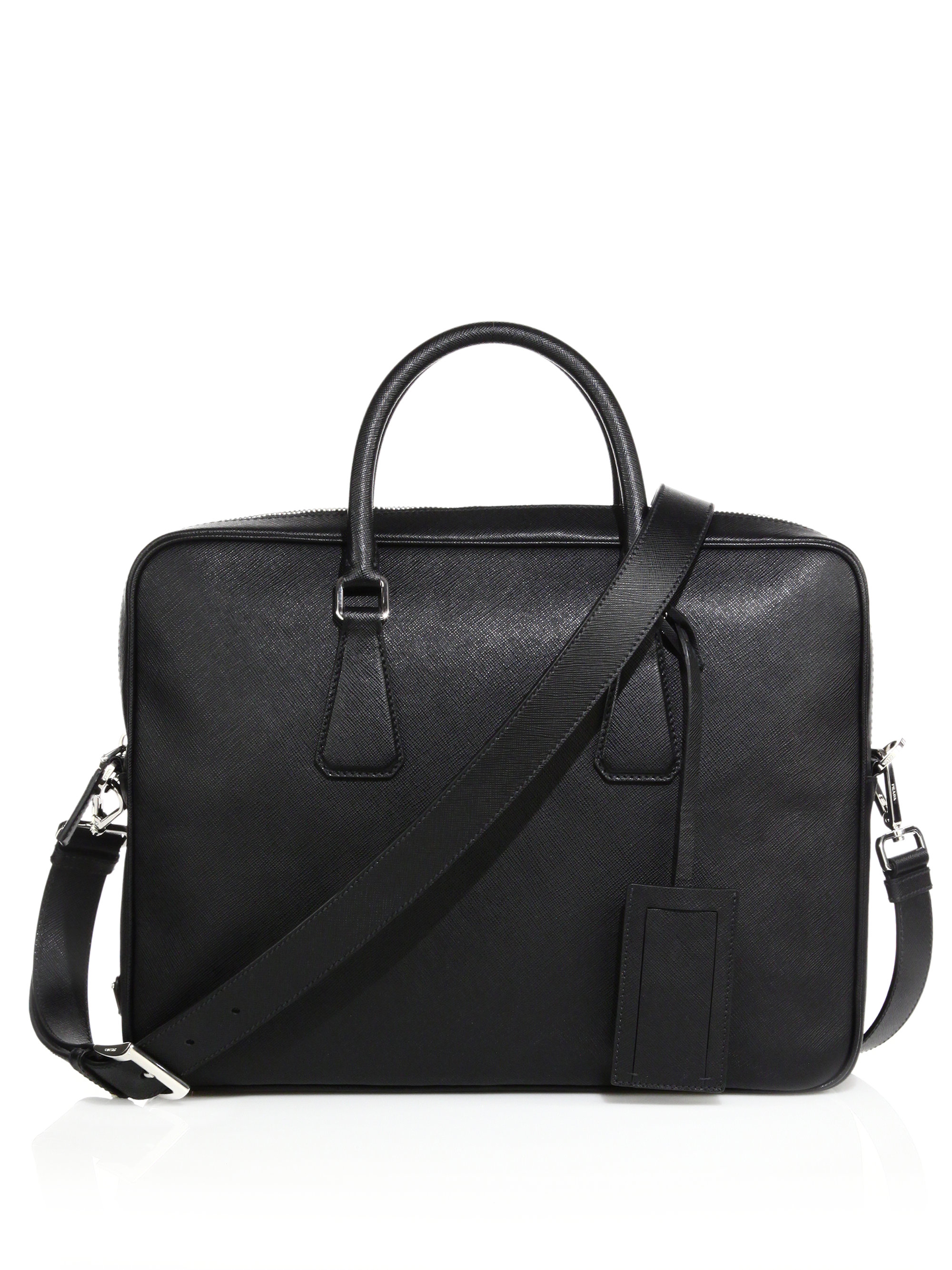 Lyst - Prada Borsa Da Lavoro Leather Briefcase in Black for Men