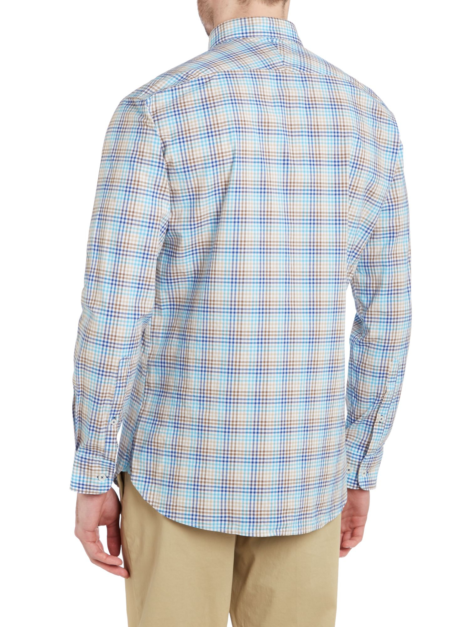Tm Lewin | Blue Gingham Check Casual Long Sleeve Shirt for Men | Lyst