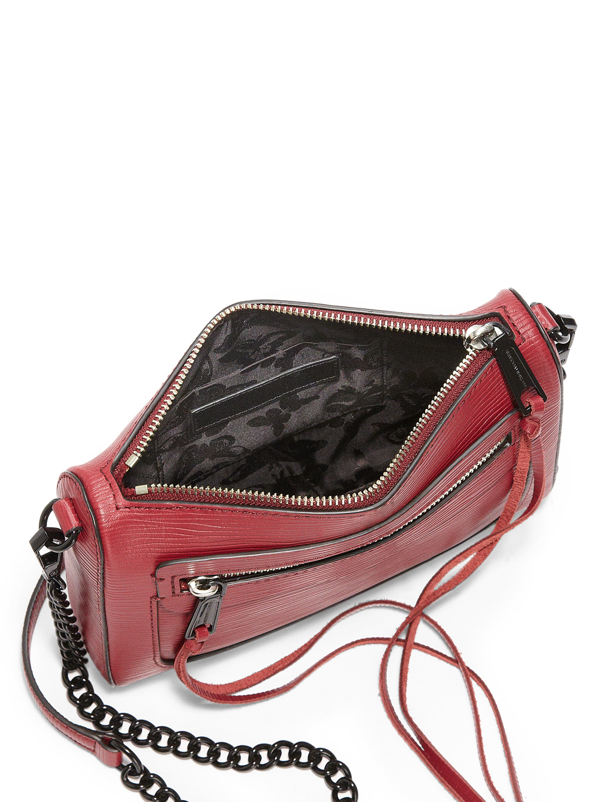 Lyst Rebecca Minkoff Avery Embossed Leather Crossbody Bag in Red