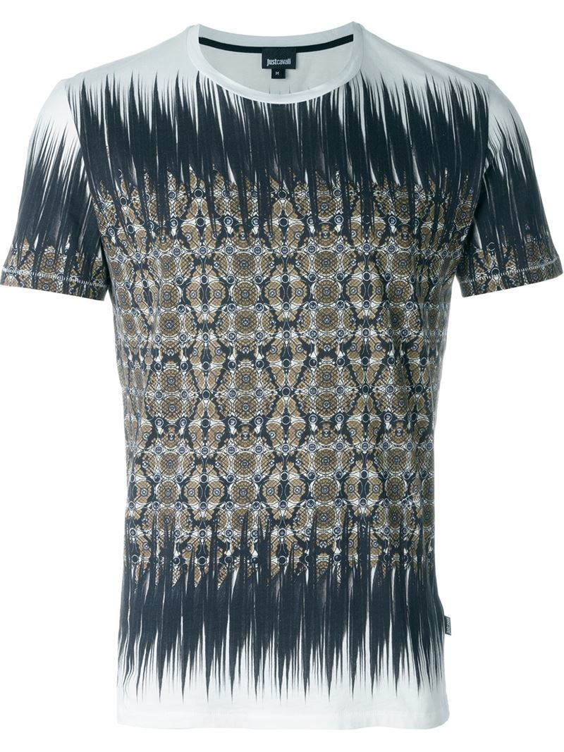 Round Neck Printed Black T Shirt
