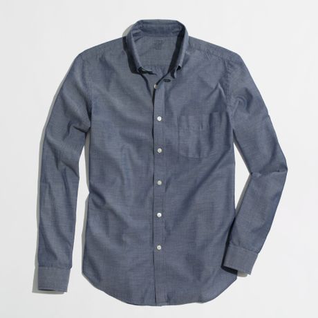 J.crew Factory Tall Lightweight Chambray Shirt in Gray for Men (baltic ...