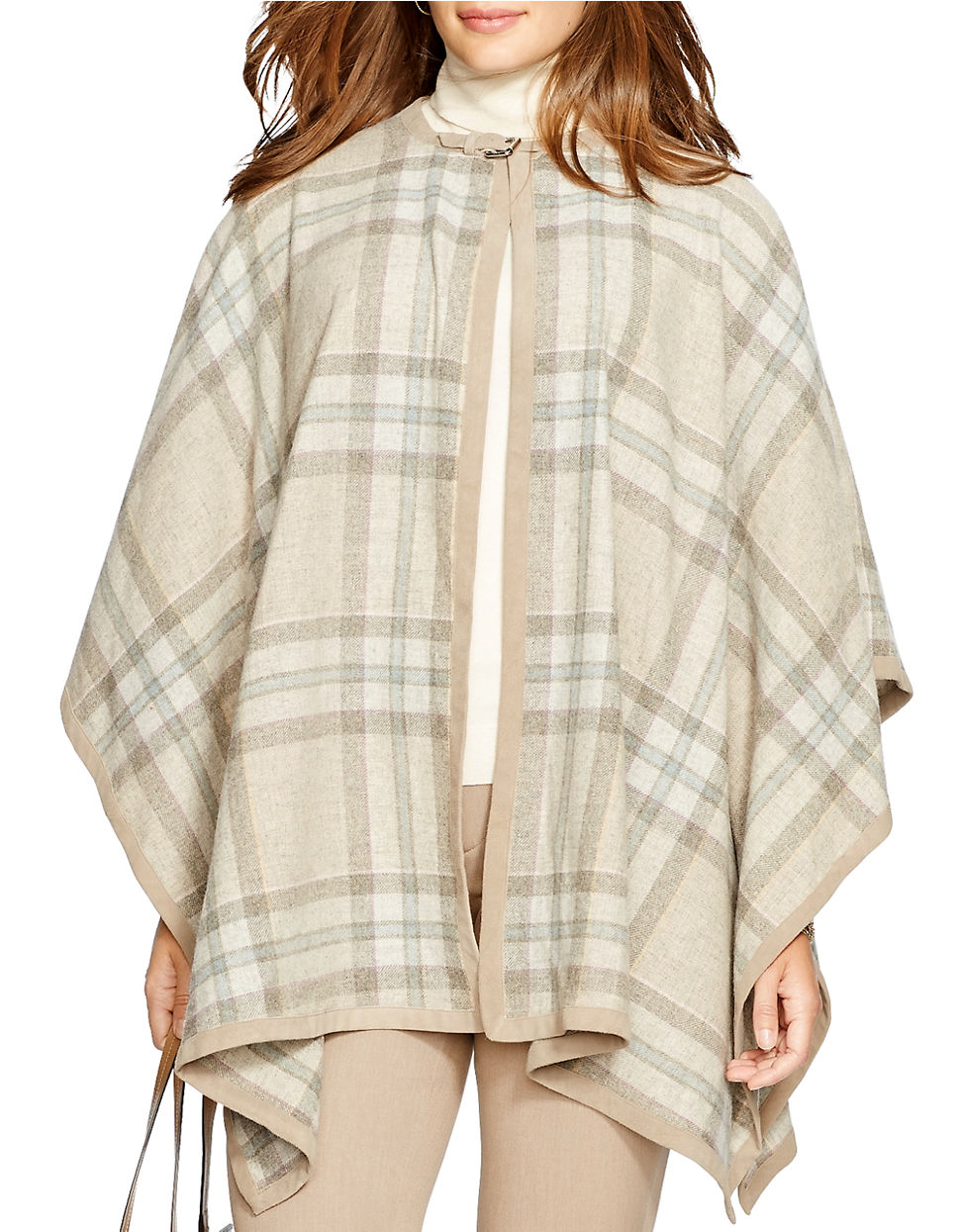 wool and cashmere poncho