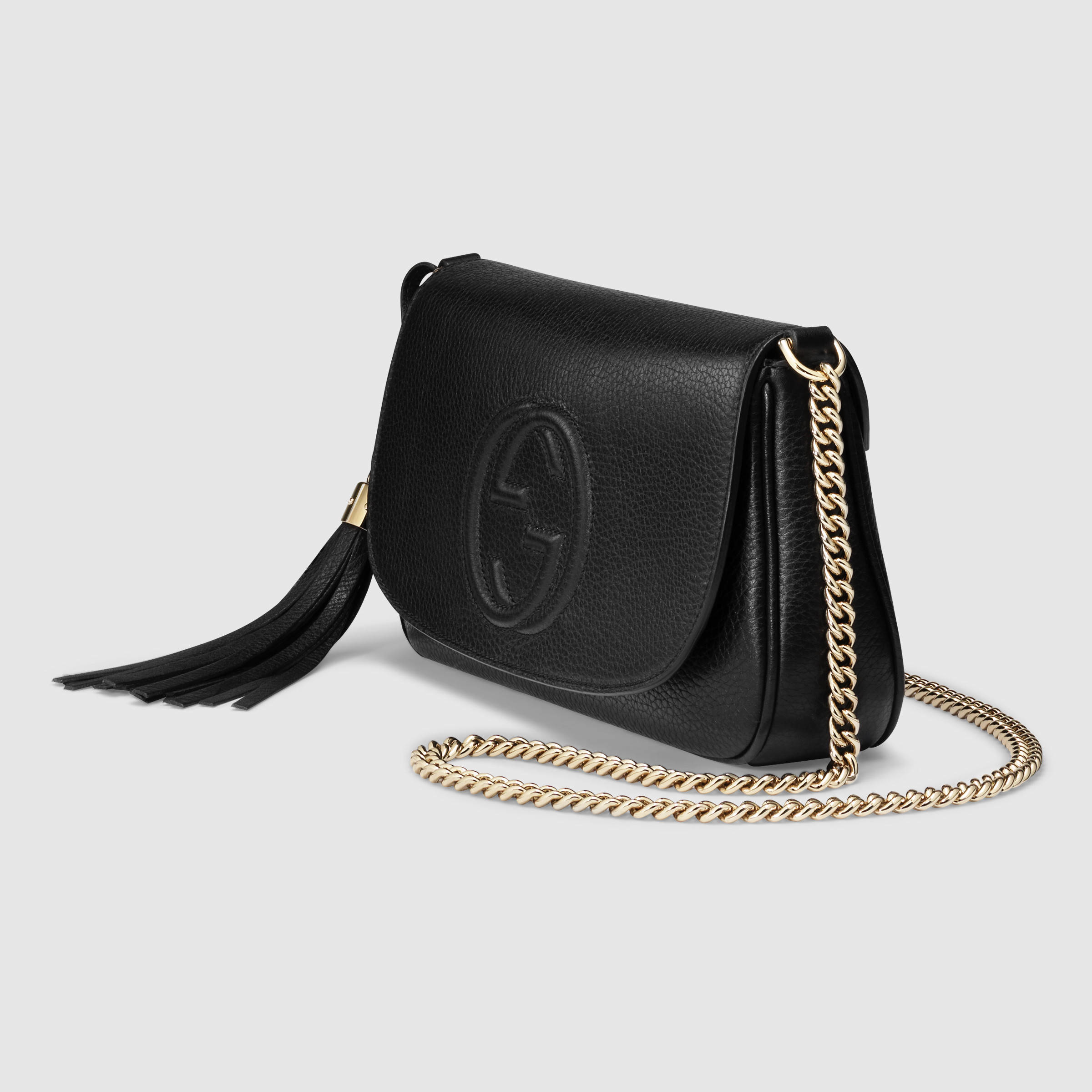 Lyst Gucci Soho Leather Shoulder Bag In Black Gallery Women S Gucci Soho Bag