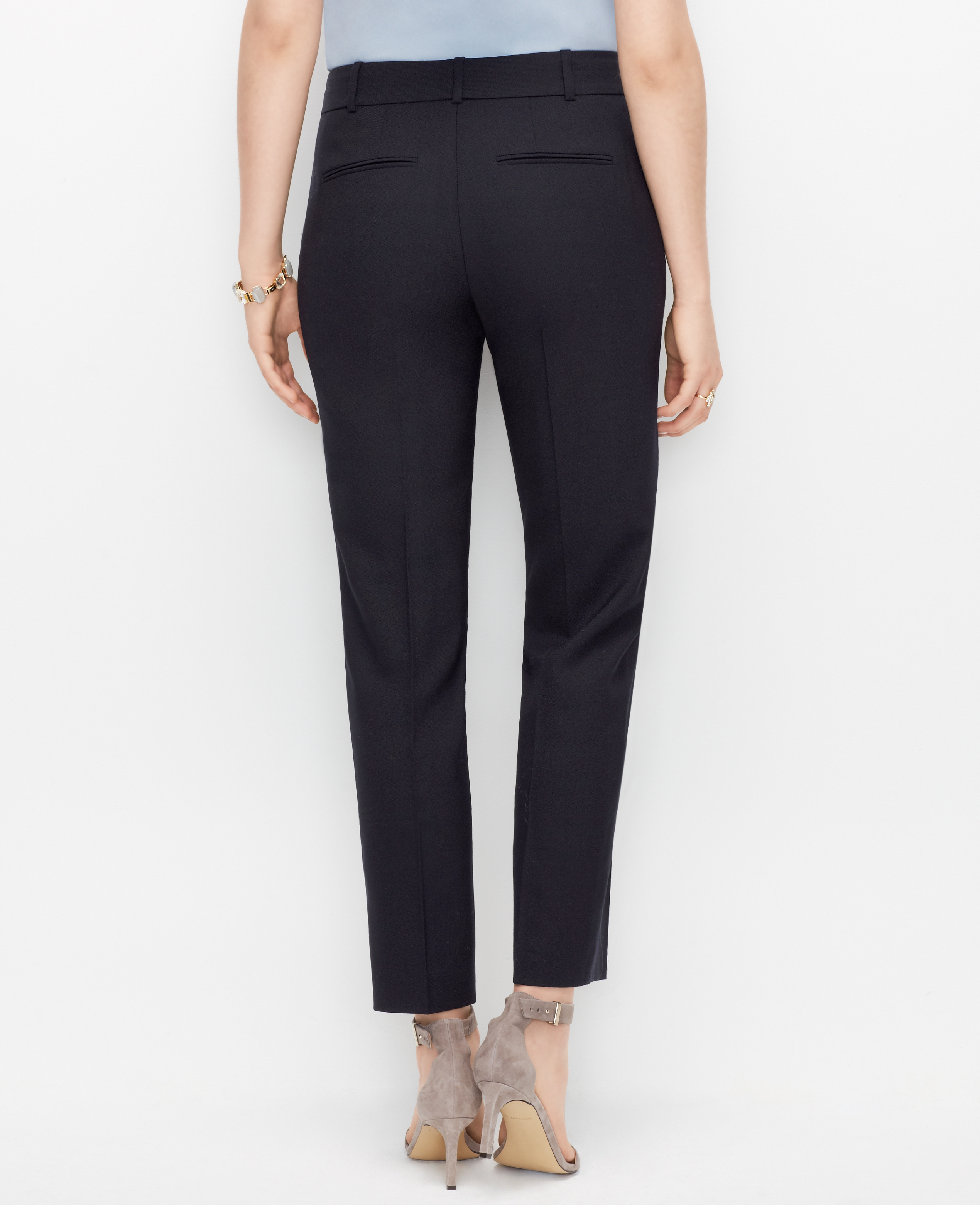 Ann taylor Curvy Signature Straight Ankle Pants in Blue Lyst