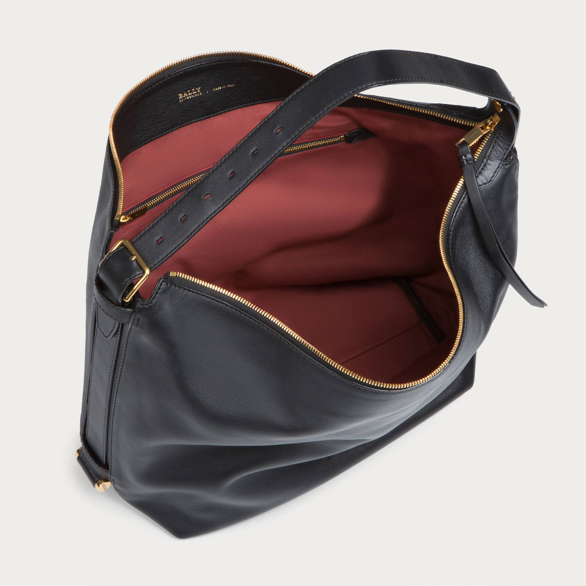 Lyst Bally Moonrise Medium Women S Leather Hobo Bag In Black Gallery